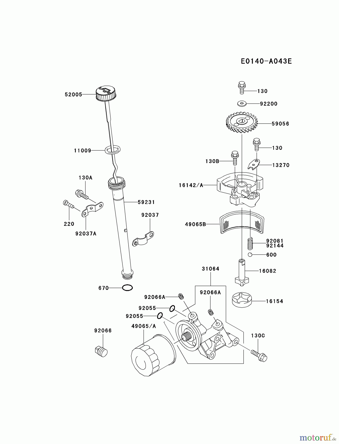  Kawasaki Motoren Motoren Vertikal FA210V - AS02 bis FH641V - DS24 FC420V-FS07 - Kawasaki FC420V 4-Stroke Engine LUBRICATION-EQUIPMENT