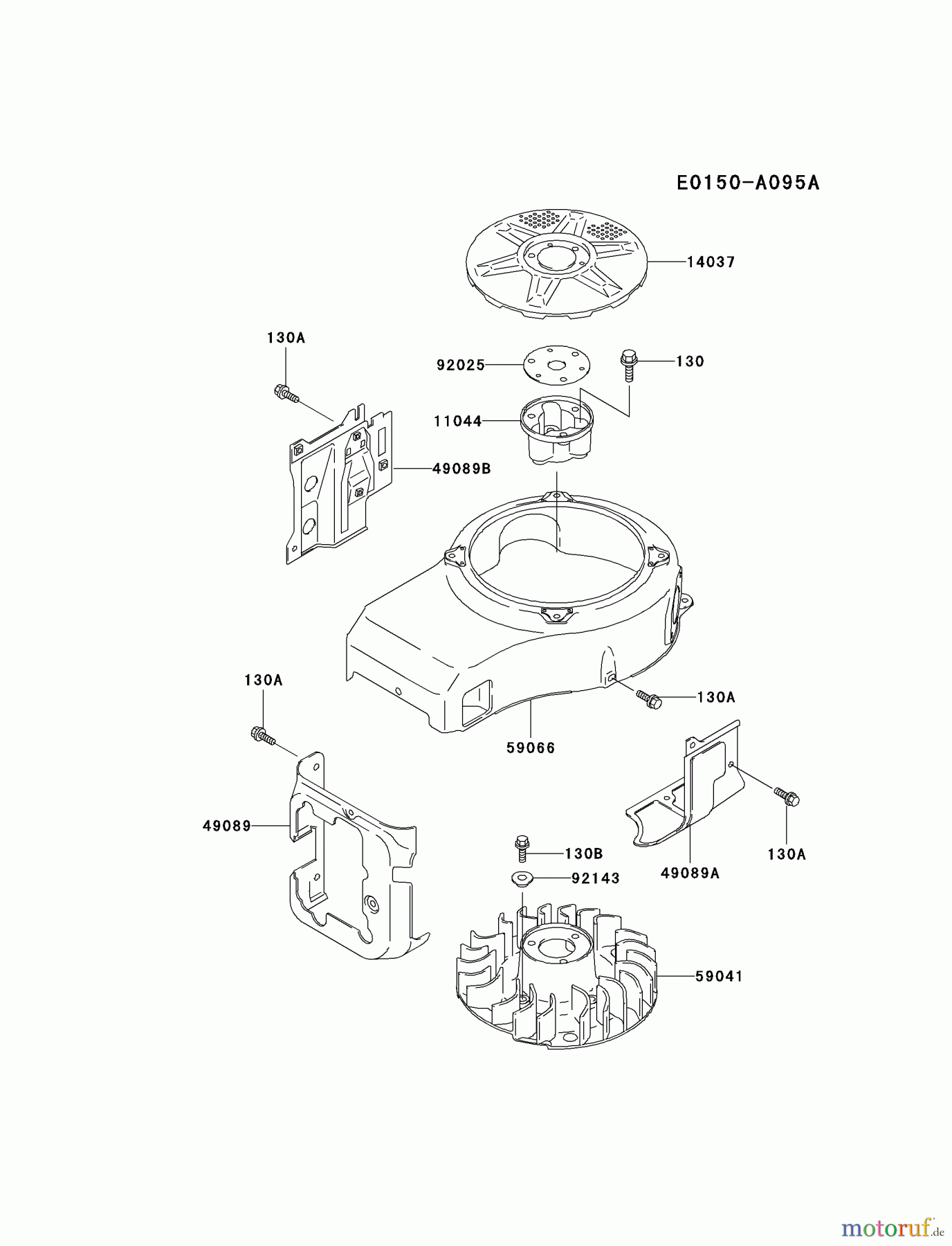  Kawasaki Motoren Motoren Vertikal FA210V - AS02 bis FH641V - DS24 FC420V-ES14 - Kawasaki FC420V 4-Stroke Engine COOLING-EQUIPMENT