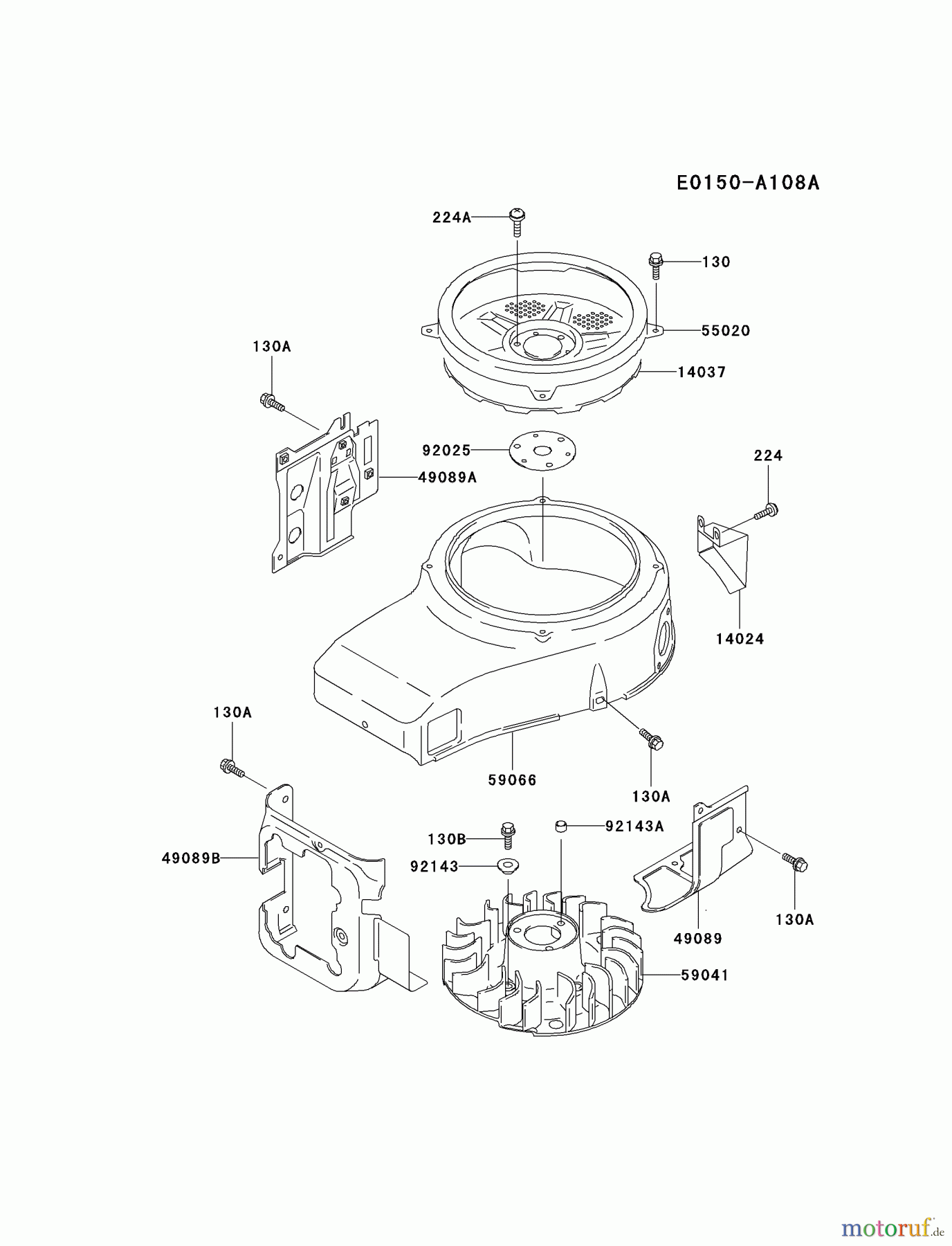  Kawasaki Motoren Motoren Vertikal FA210V - AS02 bis FH641V - DS24 FC401V-AS00 - Kawasaki FC401V 4-Stroke Engine COOLING-EQUIPMENT