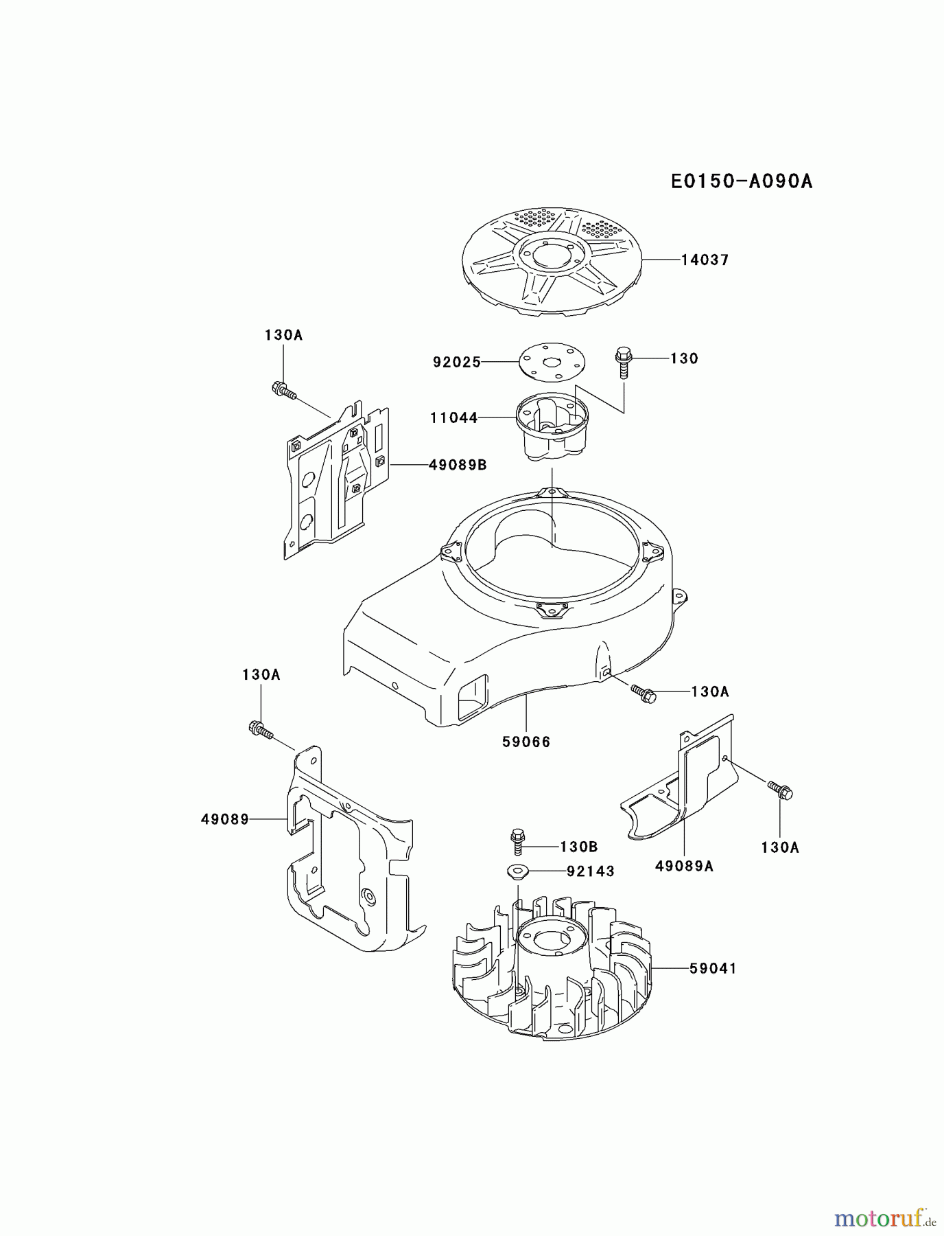  Kawasaki Motoren Motoren Vertikal FA210V - AS02 bis FH641V - DS24 FC420V-AS27 - Kawasaki FC420V 4-Stroke Engine COOLING-EQUIPMENT