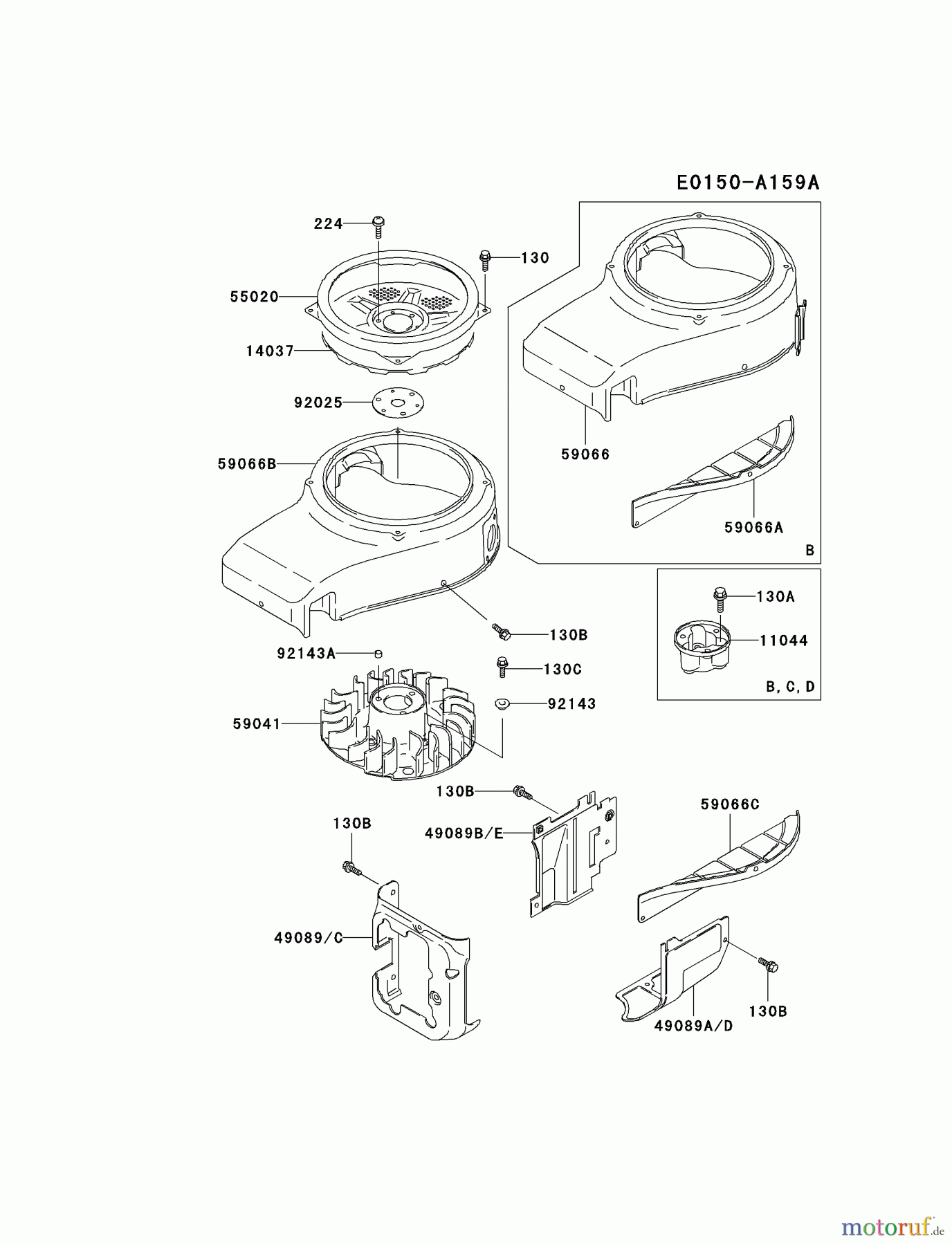  Kawasaki Motoren Motoren Vertikal FA210V - AS02 bis FH641V - DS24 FC540V-HS03 - Kawasaki FC540V 4-Stroke Engine COOLING-EQUIPMENT