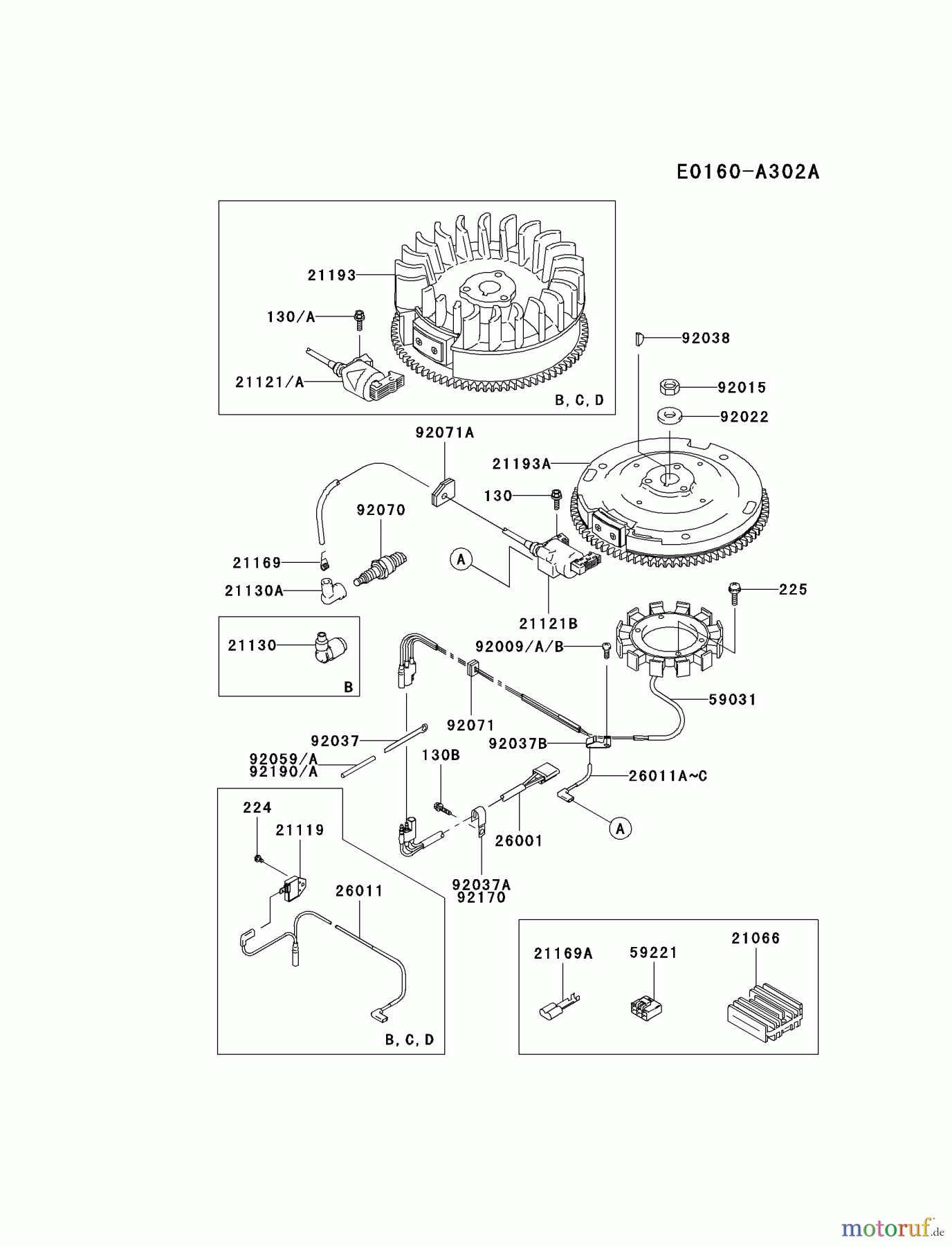  Kawasaki Motoren Motoren Vertikal FA210V - AS02 bis FH641V - DS24 FC540V-DS03 - Kawasaki FC540V 4-Stroke Engine ELECTRIC-EQUIPMENT