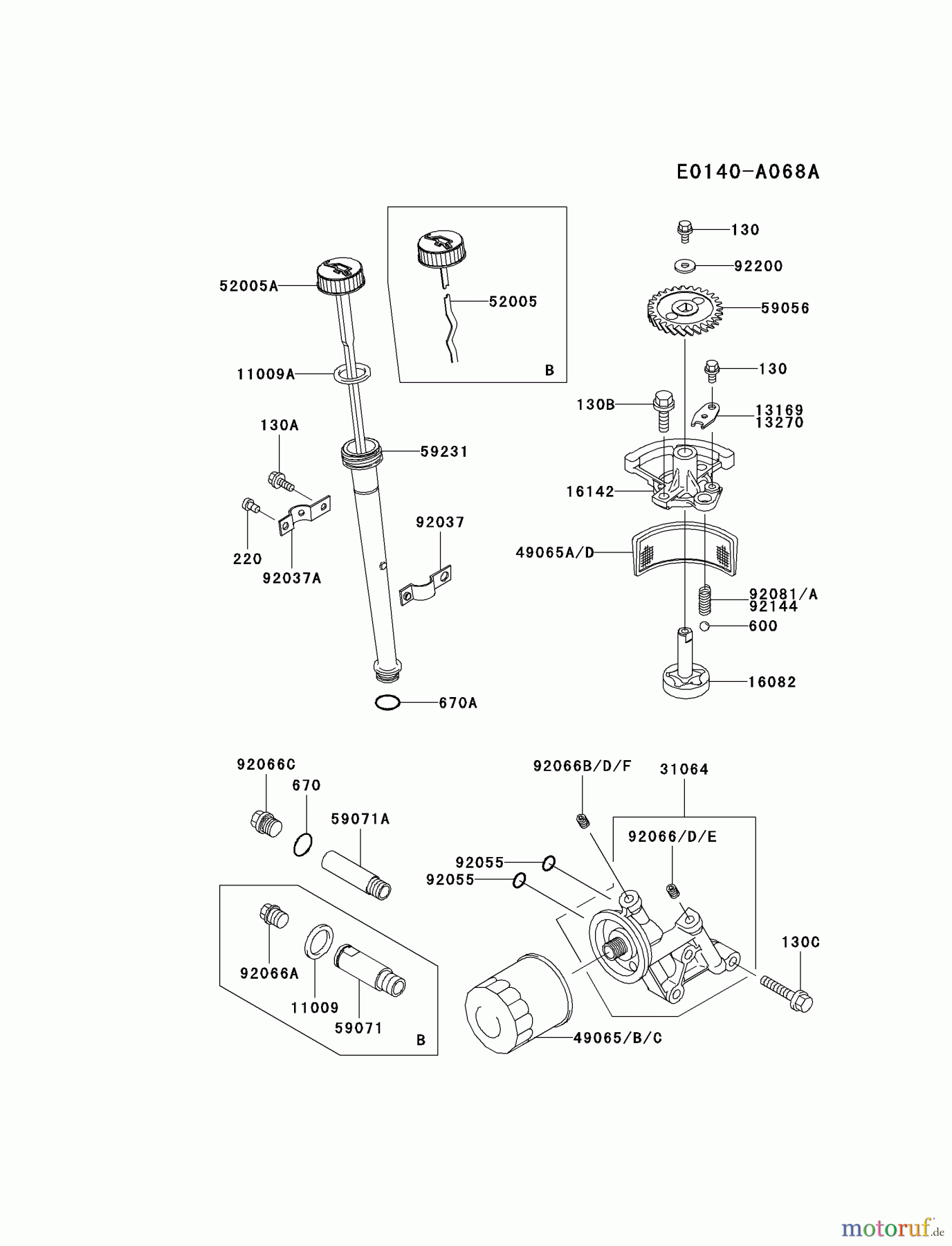  Kawasaki Motoren Motoren Vertikal FA210V - AS02 bis FH641V - DS24 FC540V-BS03 - Kawasaki FC540V 4-Stroke Engine LUBRICATION-EQUIPMENT