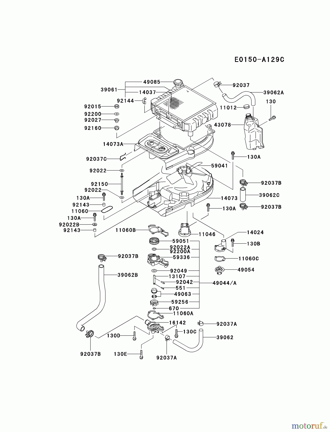  Kawasaki Motoren Motoren Vertikal FA210V - AS02 bis FH641V - DS24 FD440V-AS02 - Kawasaki FD440V 4-Stroke Engine COOLING-EQUIPMENT #1