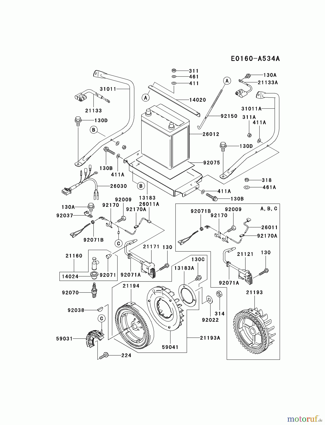  Kawasaki Geräte Stromerzeuger GEF00A-CS00 (GE5000AS) - Kawasaki Generator ELECTRIC-EQUIPMENT #2