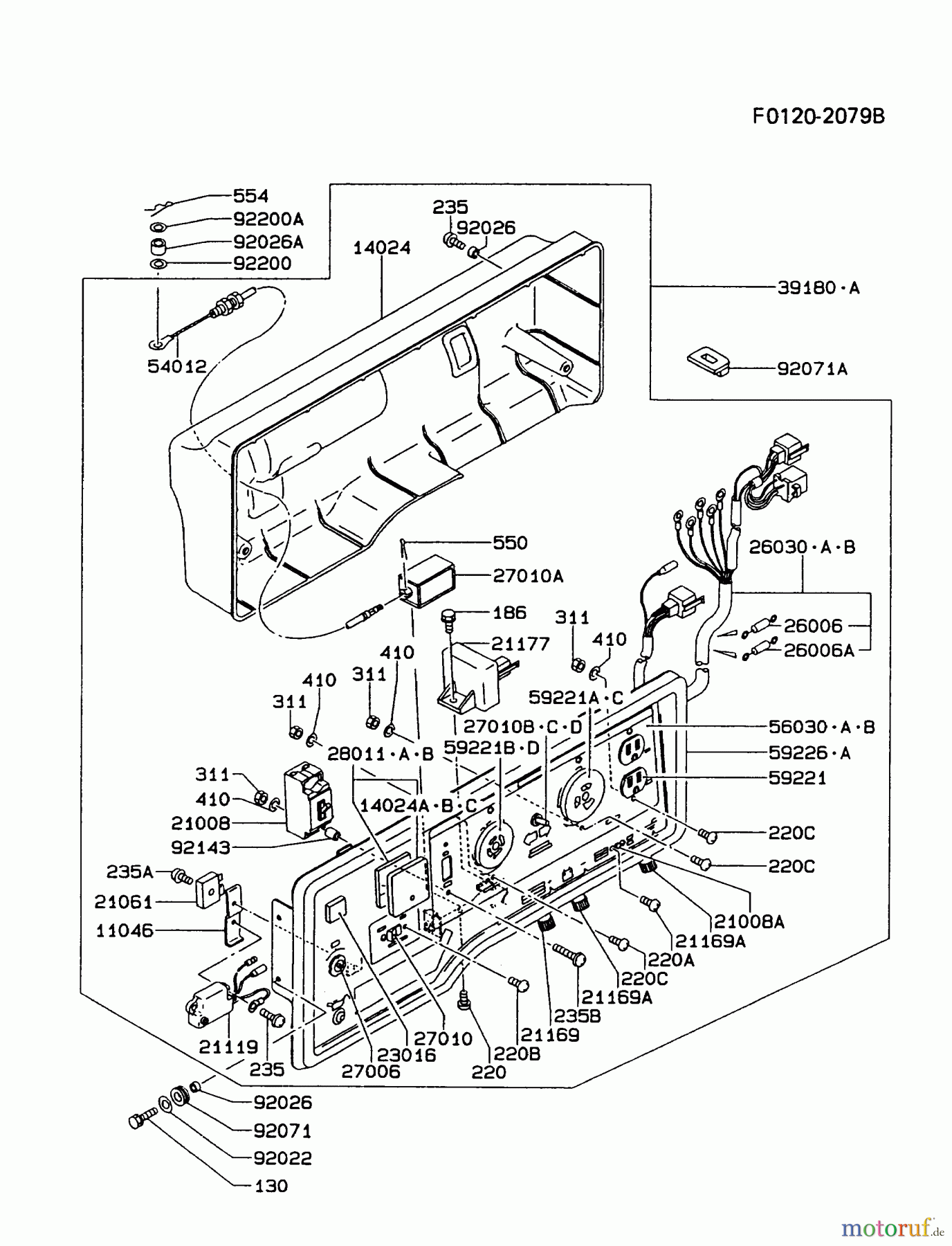  Kawasaki Geräte Stromerzeuger GER00A-BS00 (GE4000AS) - Kawasaki Generator CONTROL-PANEL #2