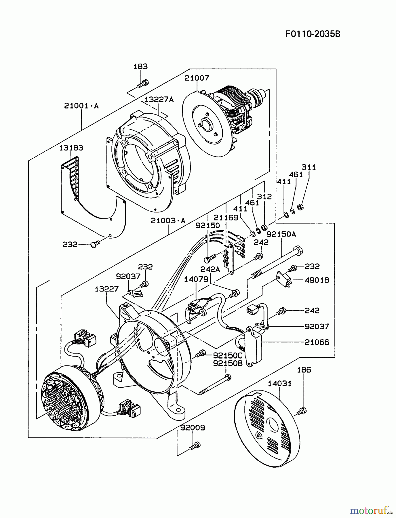  Kawasaki Geräte Stromerzeuger GER50A-AS00 (GE4500AS) - Kawasaki Generator GENERATOR