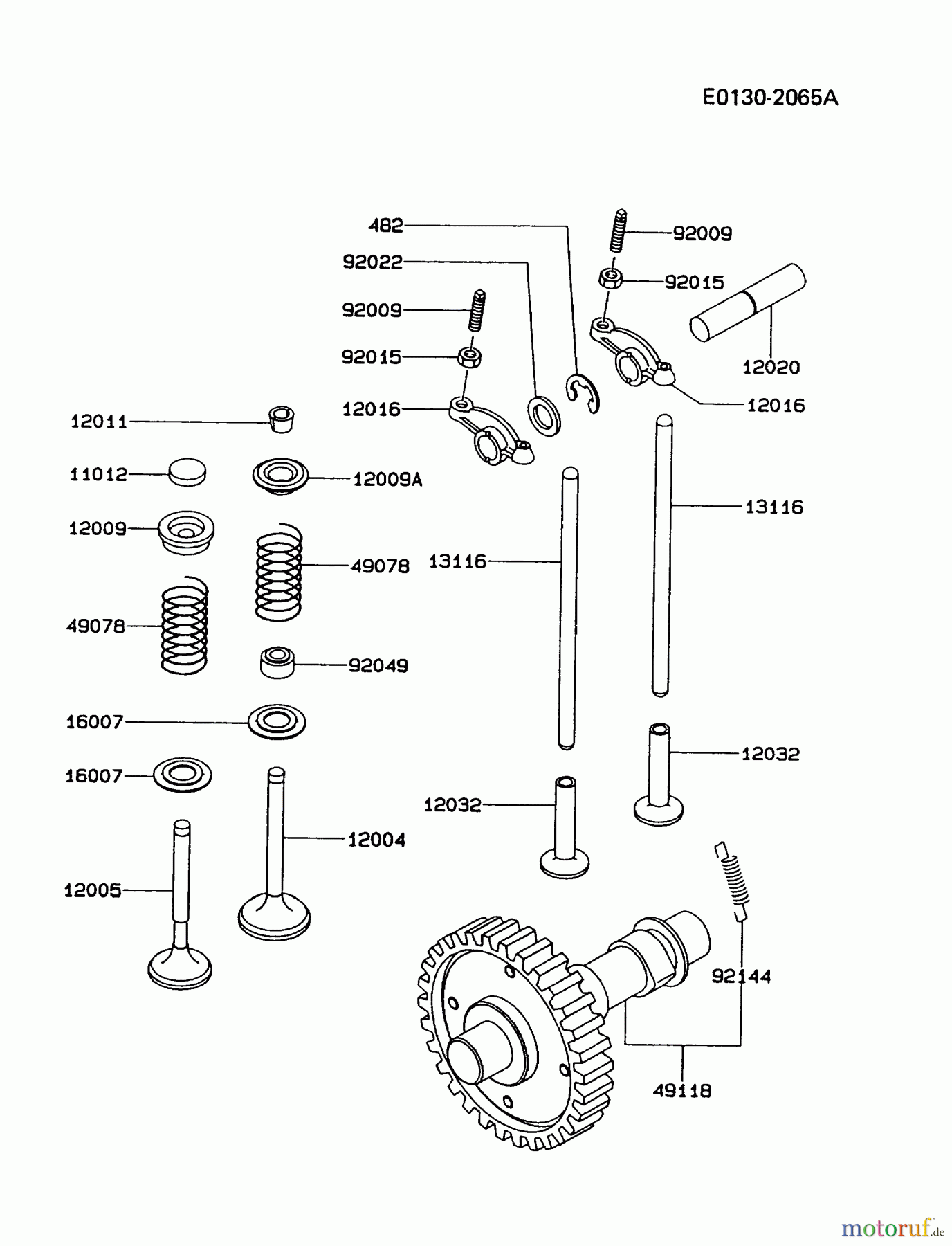  Kawasaki Geräte Stromerzeuger GER00A-BS00 (GE4000AS) - Kawasaki Generator VALVE/CAMSHAFT