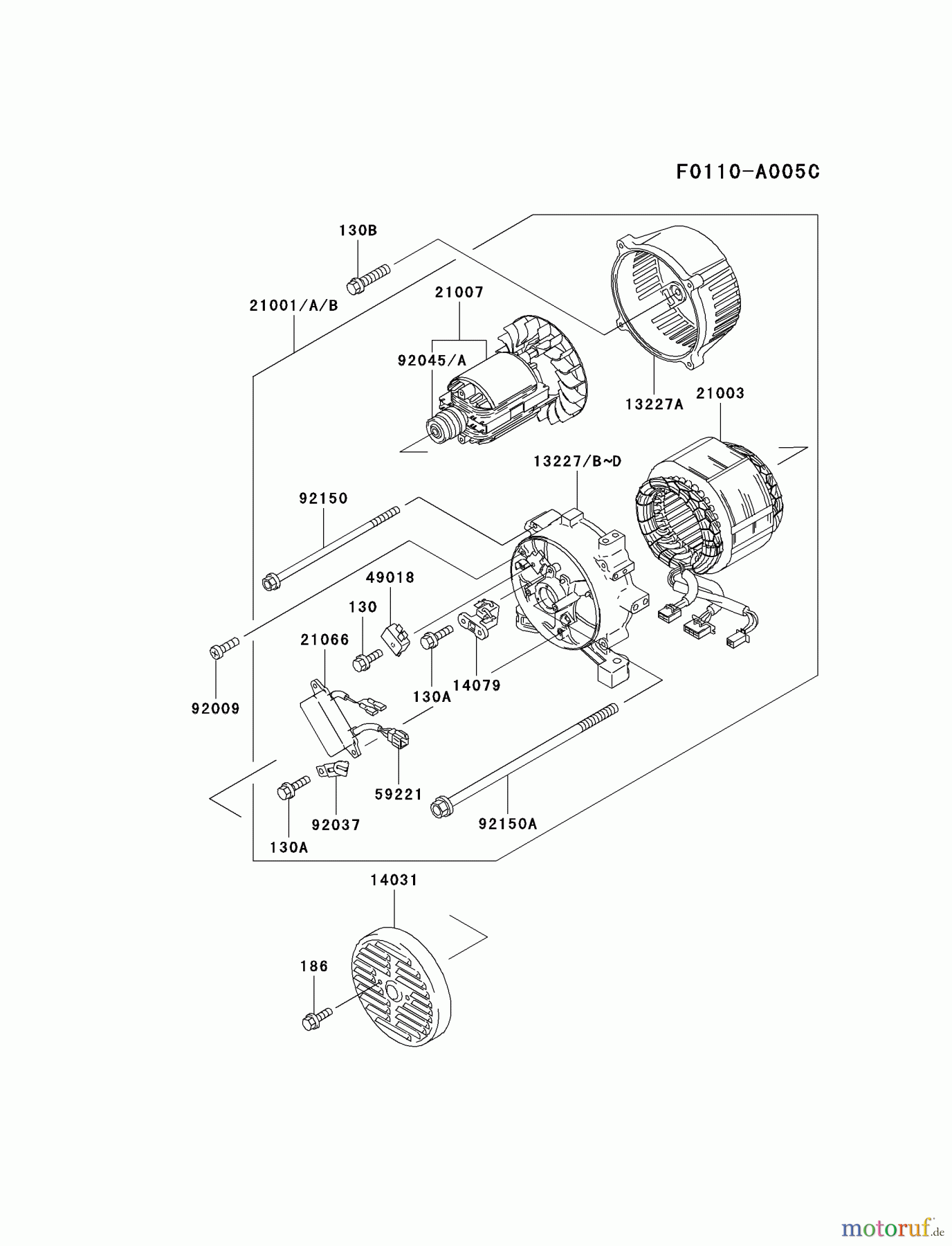  Kawasaki Geräte Stromerzeuger GEW20A-CS01 (GE2200A) - Kawasaki Generator GENERATOR