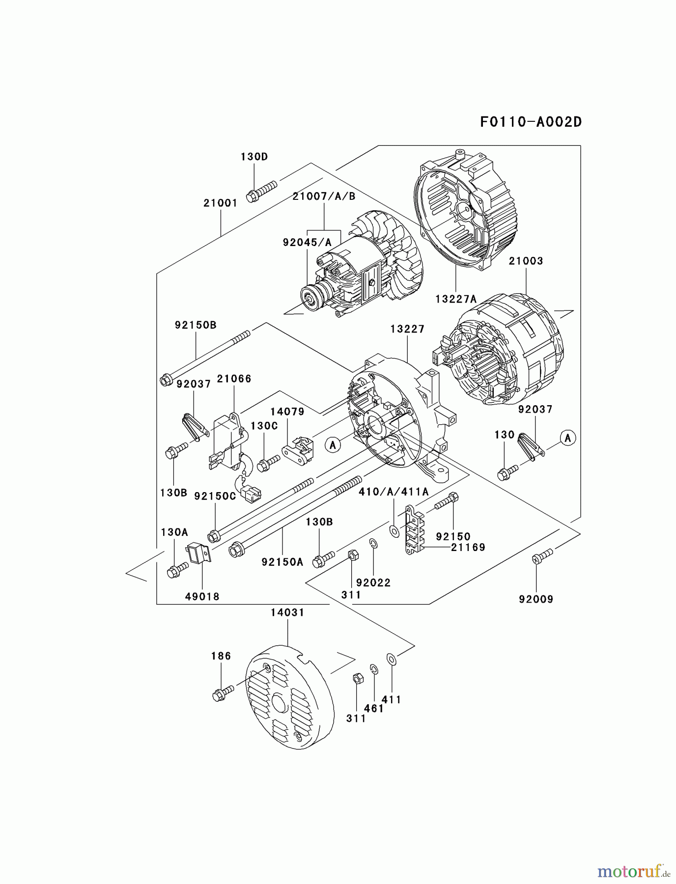  Kawasaki Geräte Stromerzeuger GEW90A-CS01 (GE2900A) - Kawasaki Generator GENERATOR