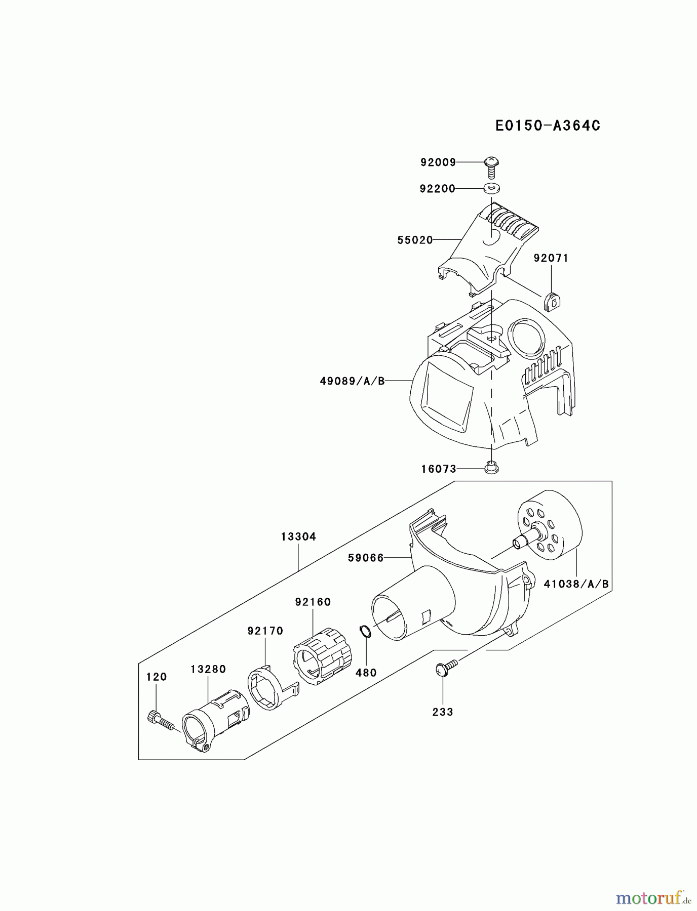  Kawasaki Geräte Trimmer, Faden / Bürste HA023F-BS01 (KBL23A) - Kawasaki Brush Cutter COOLING-EQUIPMENT