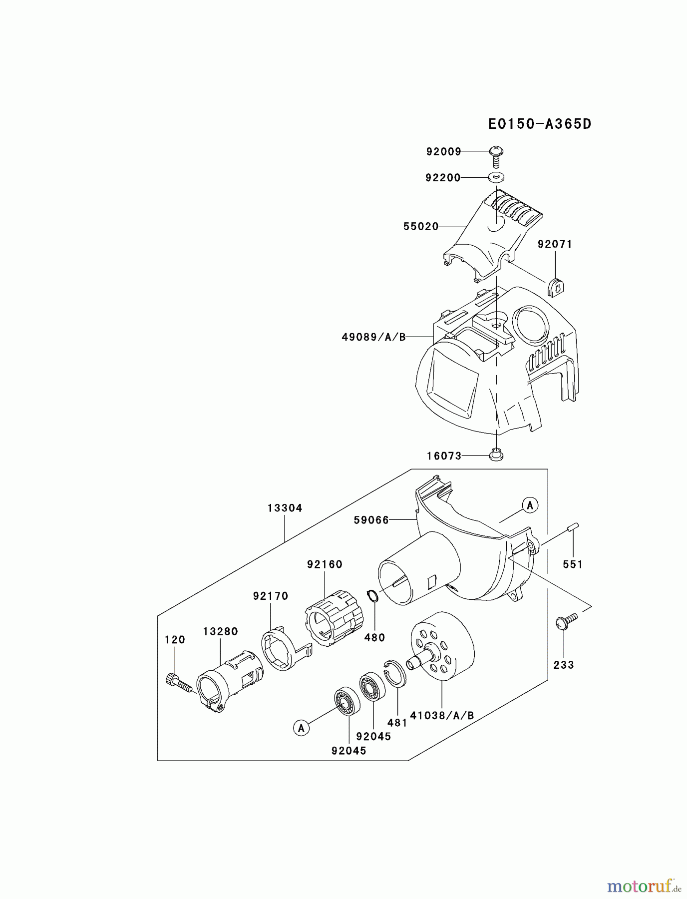  Kawasaki Geräte Trimmer, Faden / Bürste HA026F-BS01 (KBL26A) - Kawasaki Brush Cutter COOLING-EQUIPMENT