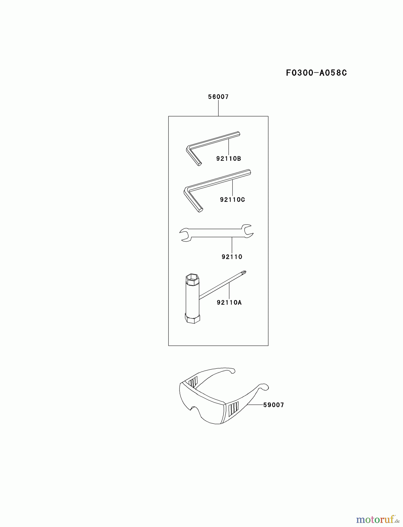  Kawasaki Geräte Trimmer, Faden / Bürste HA027X-BS00 (KGT27C) - Kawasaki Grass Trimmer TOOL