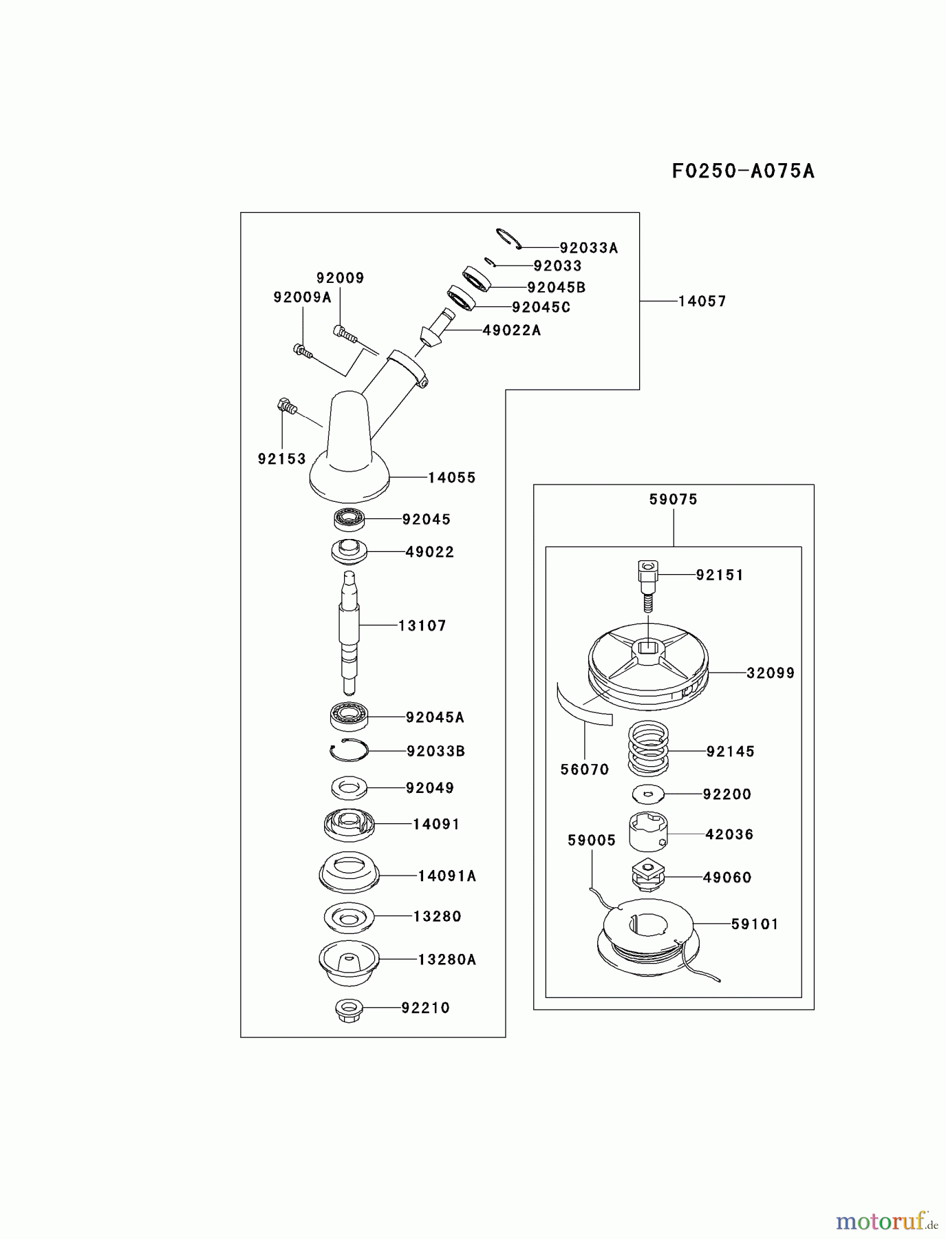  Kawasaki Geräte Trimmer, Faden / Bürste KBL27B-A2 (KBL27B) - Kawasaki Brush Cutter CASE/CUTTER