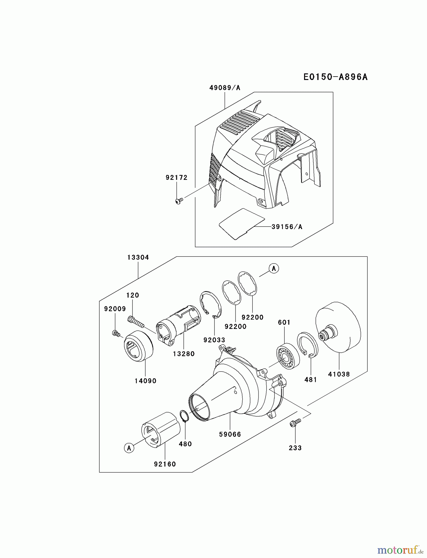  Kawasaki Geräte Trimmer, Faden / Bürste KGT35A-A2 (KGT35A) - Kawasaki Grass Trimmer COOLING-EQUIPMENT