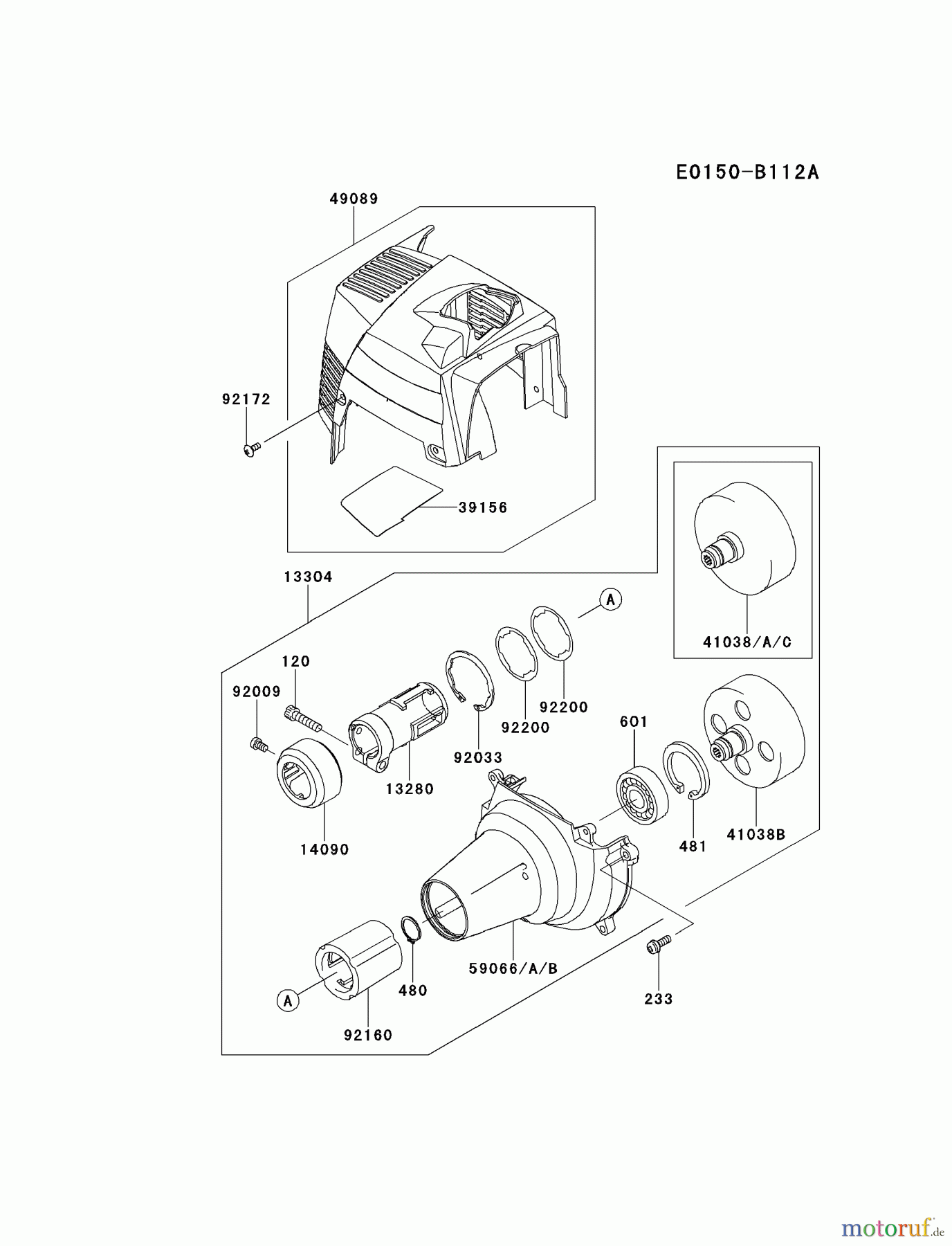  Kawasaki Geräte Trimmer, Faden / Bürste KGT35B-A2 (KGT35B) - Kawasaki Grass Trimmer COOLING-EQUIPMENT