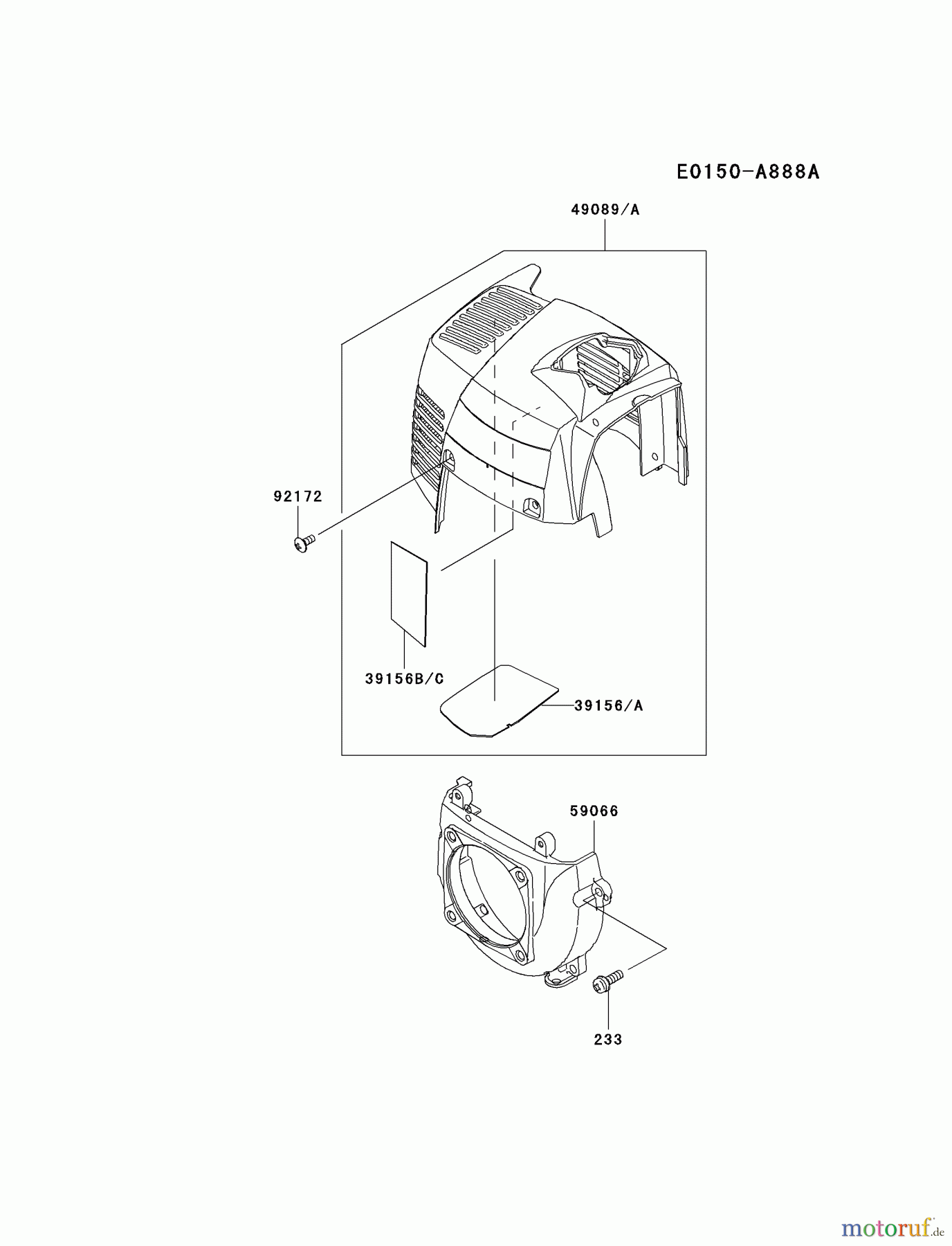  Kawasaki Geräte Trimmer, Faden / Bürste KTF27A-A1 (KTF27A) - Kawasaki Grass Trimmer COOLING-EQUIPMENT