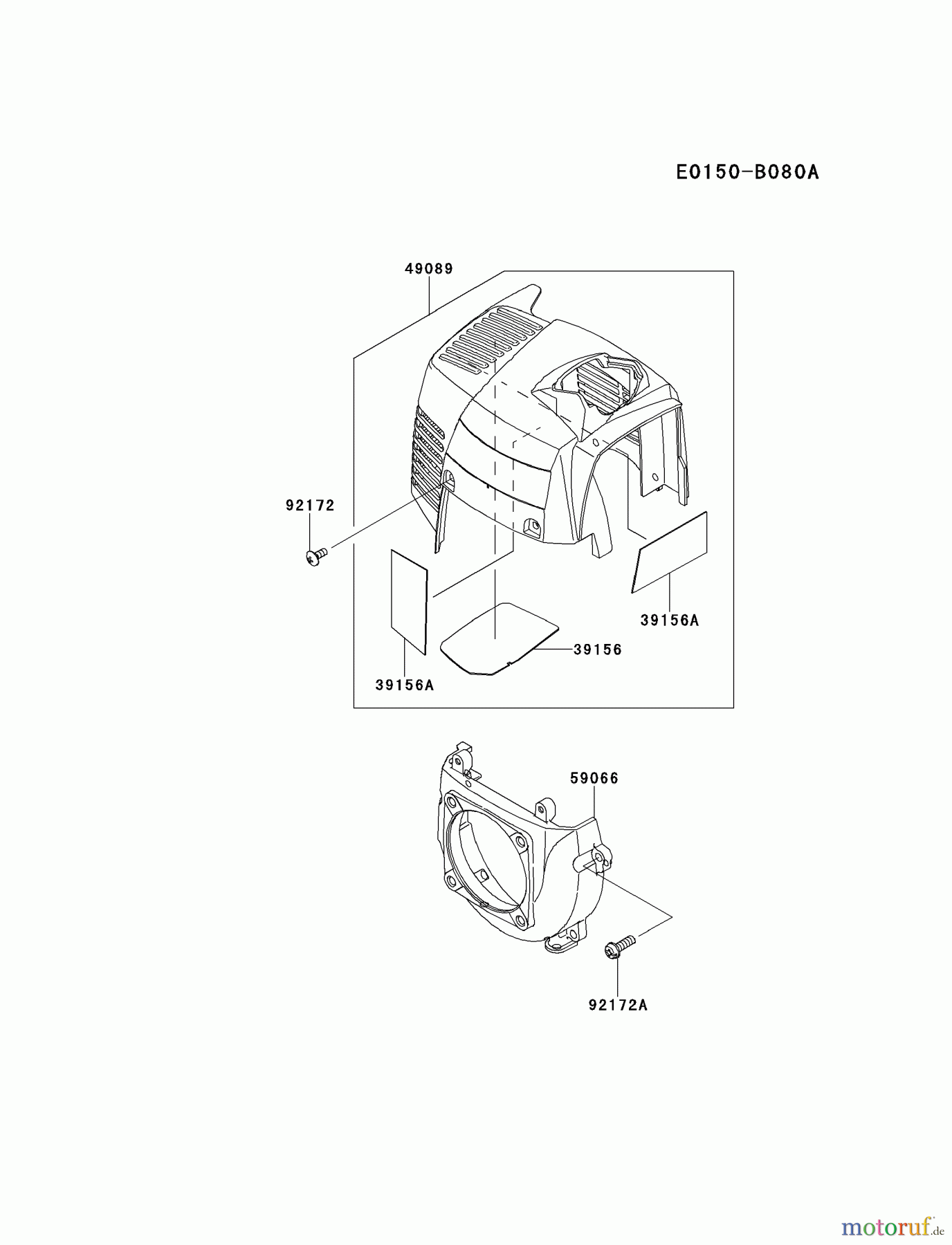  Kawasaki Geräte Trimmer, Faden / Bürste KTF27B-A4 (KTF27B) - Kawasaki Grass Trimmer COOLING-EQUIPMENT