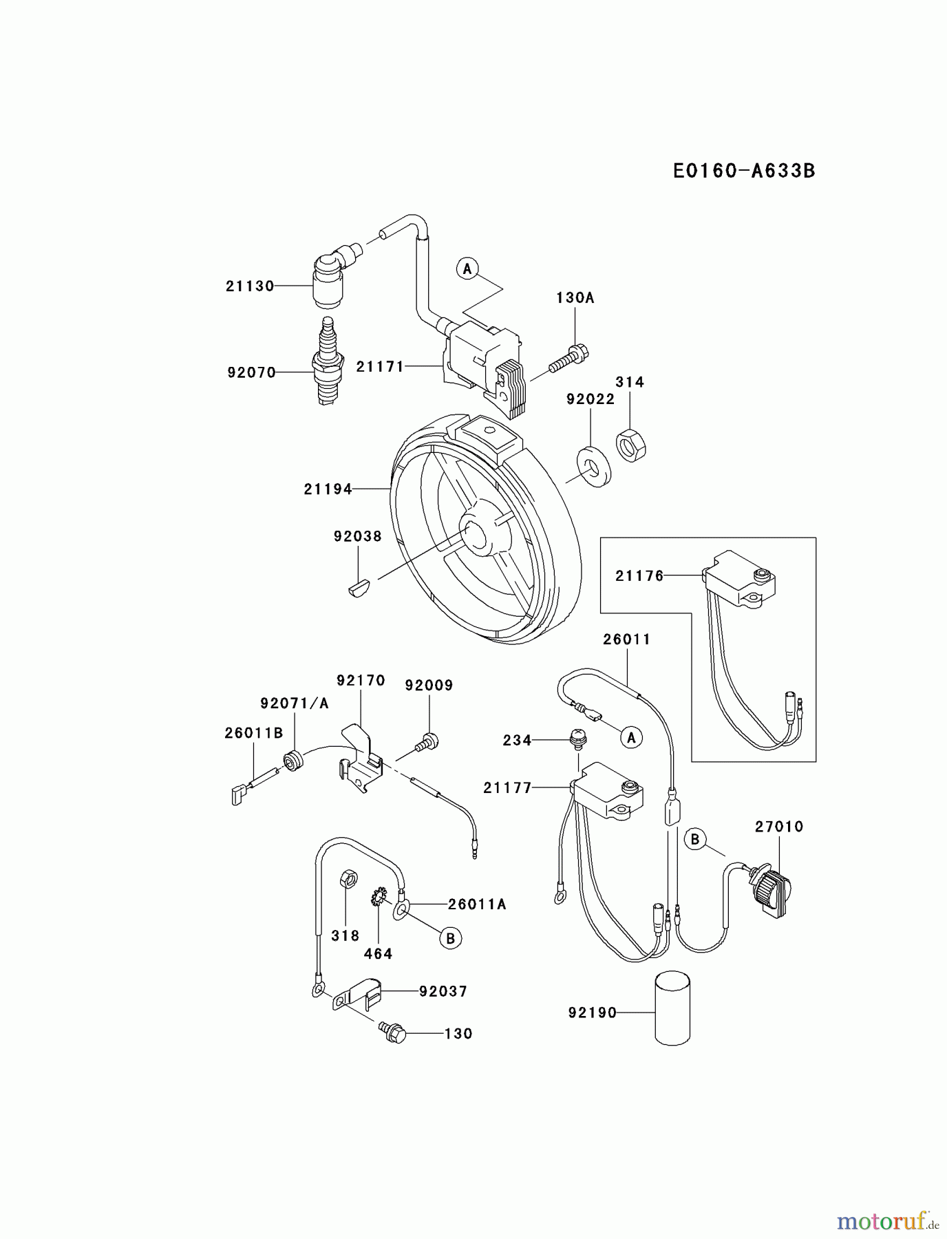  Kawasaki Geräte Wasserpumpen HC050A-BS00 - Kawasaki Water Pump KWN20A ELECTRIC-EQUIPMENT