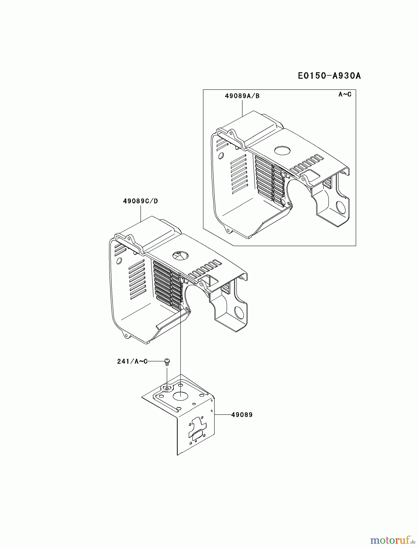  Kawasaki Geräte Bläser / Sauger / Häcksler / Zerkleinerer KRB750B-A3 (KRB750B) - Kawasaki Backpack Blower COOLING-EQUIPMENT