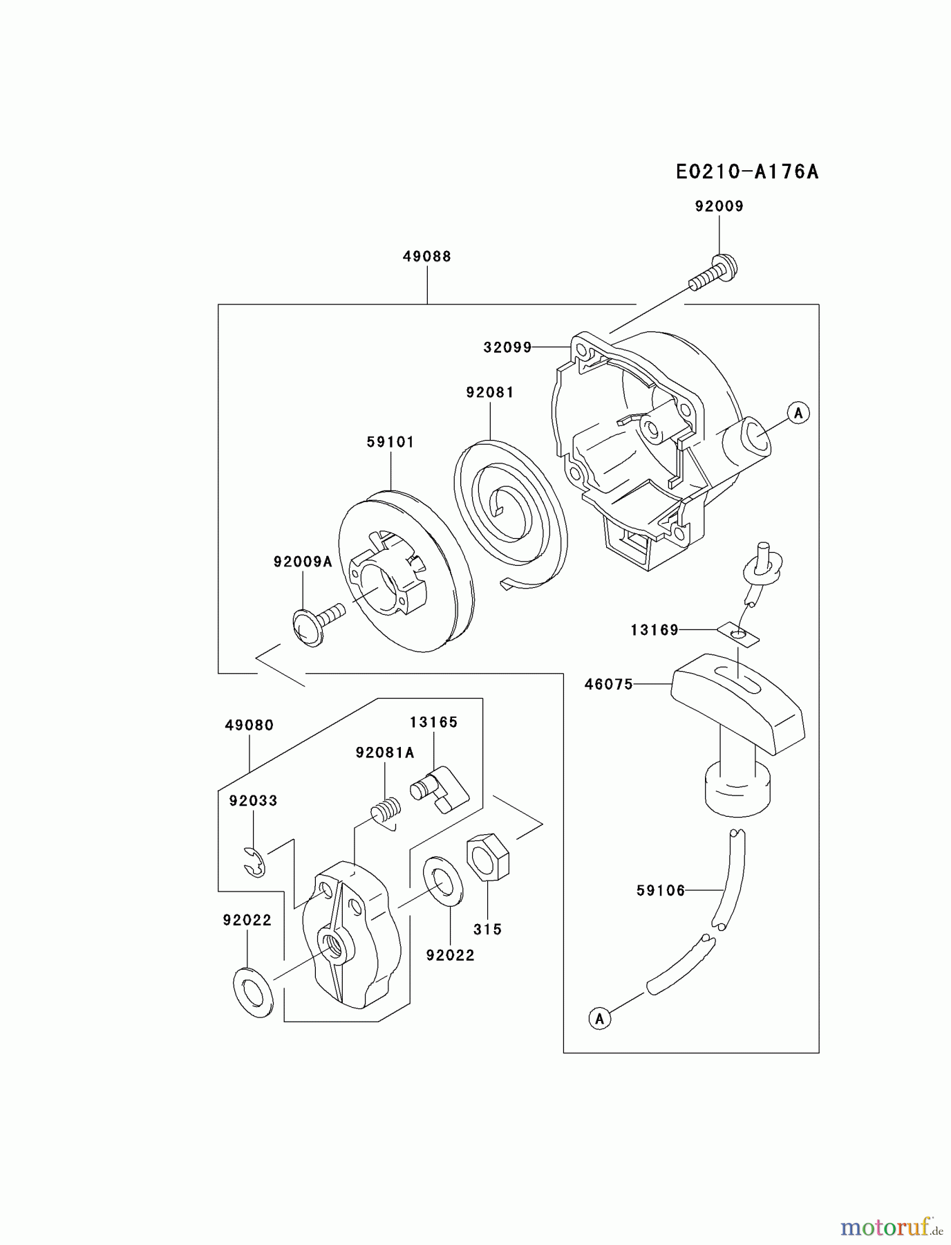  Kawasaki Geräte Kantenschneider HE026A-AS00 (KEL26A) - Kawasaki Edger STARTER