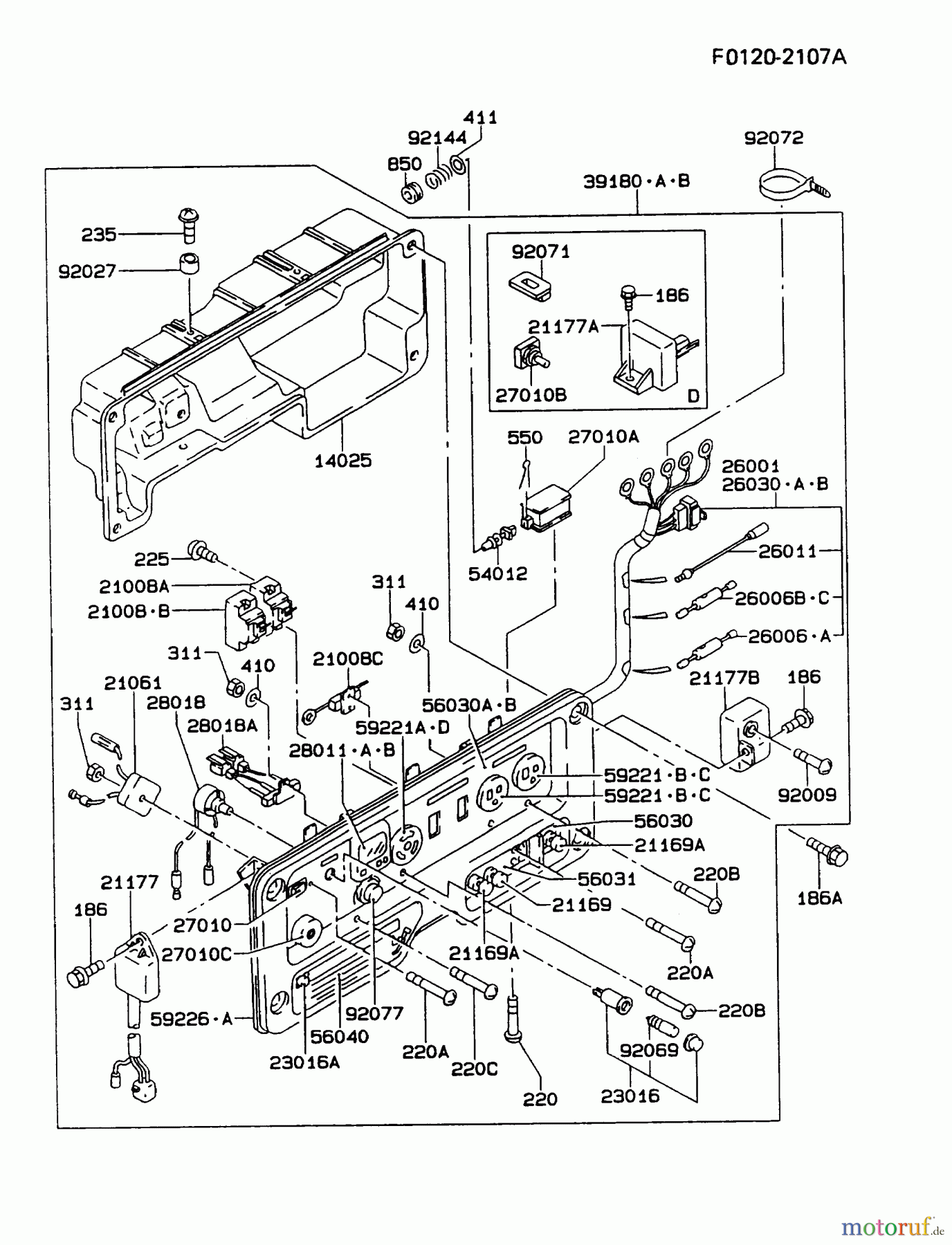  Kawasaki Geräte Stromerzeuger GAH20A-CS00 (GA3200A) - Kawasaki Generator CONTROL-PANEL #1