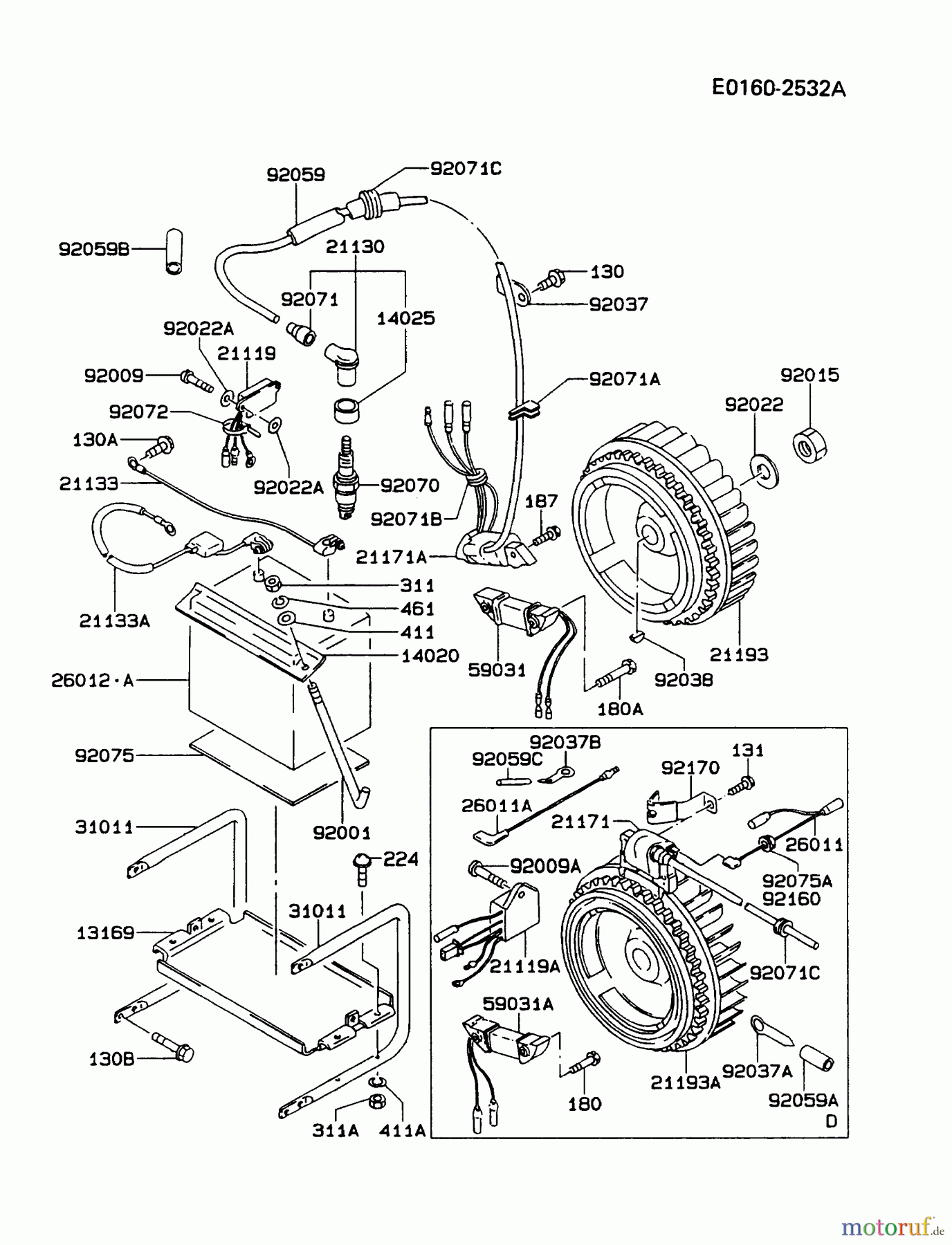  Kawasaki Geräte Stromerzeuger GAH20A-DS00 (GA3200A) - Kawasaki Generator ELECTRIC-EQUIPMENT #1