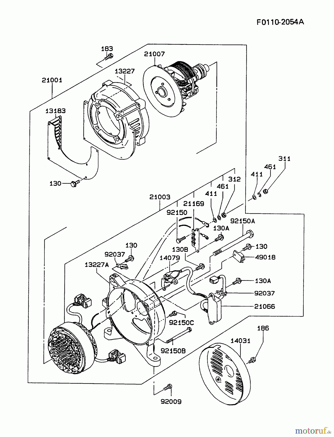  Kawasaki Geräte Stromerzeuger GAH20A-DS01 (GA3200A) - Kawasaki Generator GENERATOR