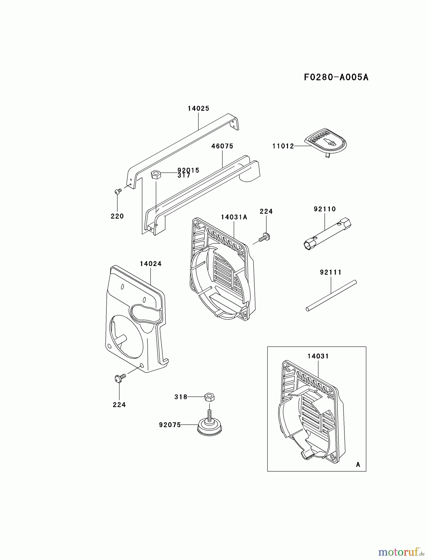  Kawasaki Geräte Stromerzeuger GAT00A-BS00 (GA1000A) - Kawasaki Generator FRAME