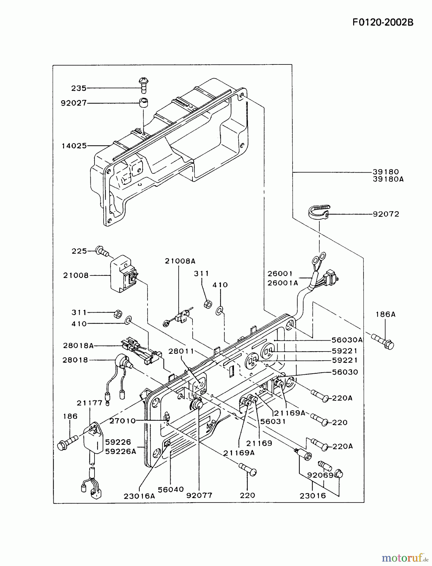  Kawasaki Geräte Stromerzeuger GAT80A-DS00 (GA1800A) - Kawasaki Generator CONTROL-PANEL