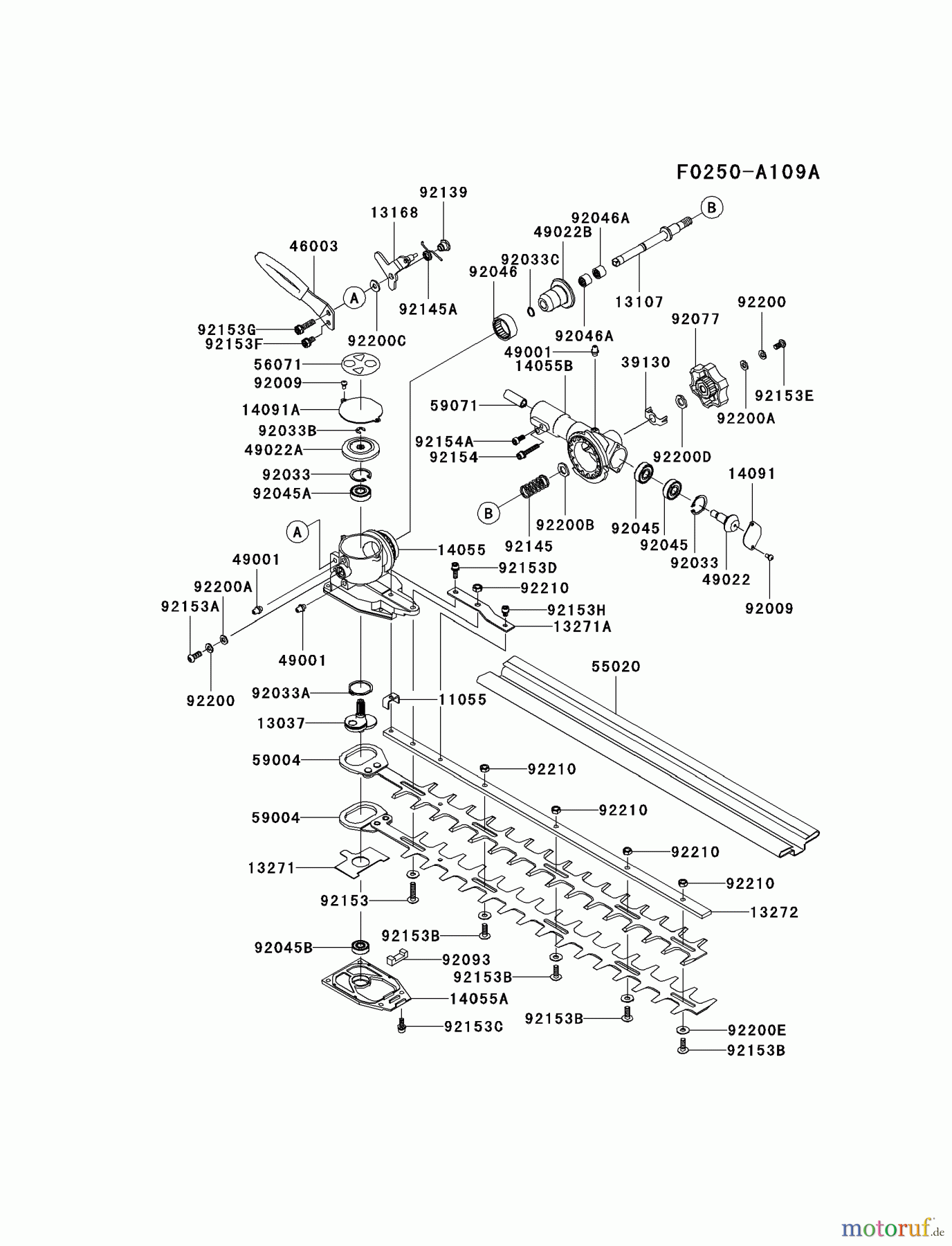  Kawasaki Geräte Trimmerzubehör KMA01A-A2 - Kawasaki Multi-Task Series, Hedge Clipper (Articulating) CASE/CUTTER #2