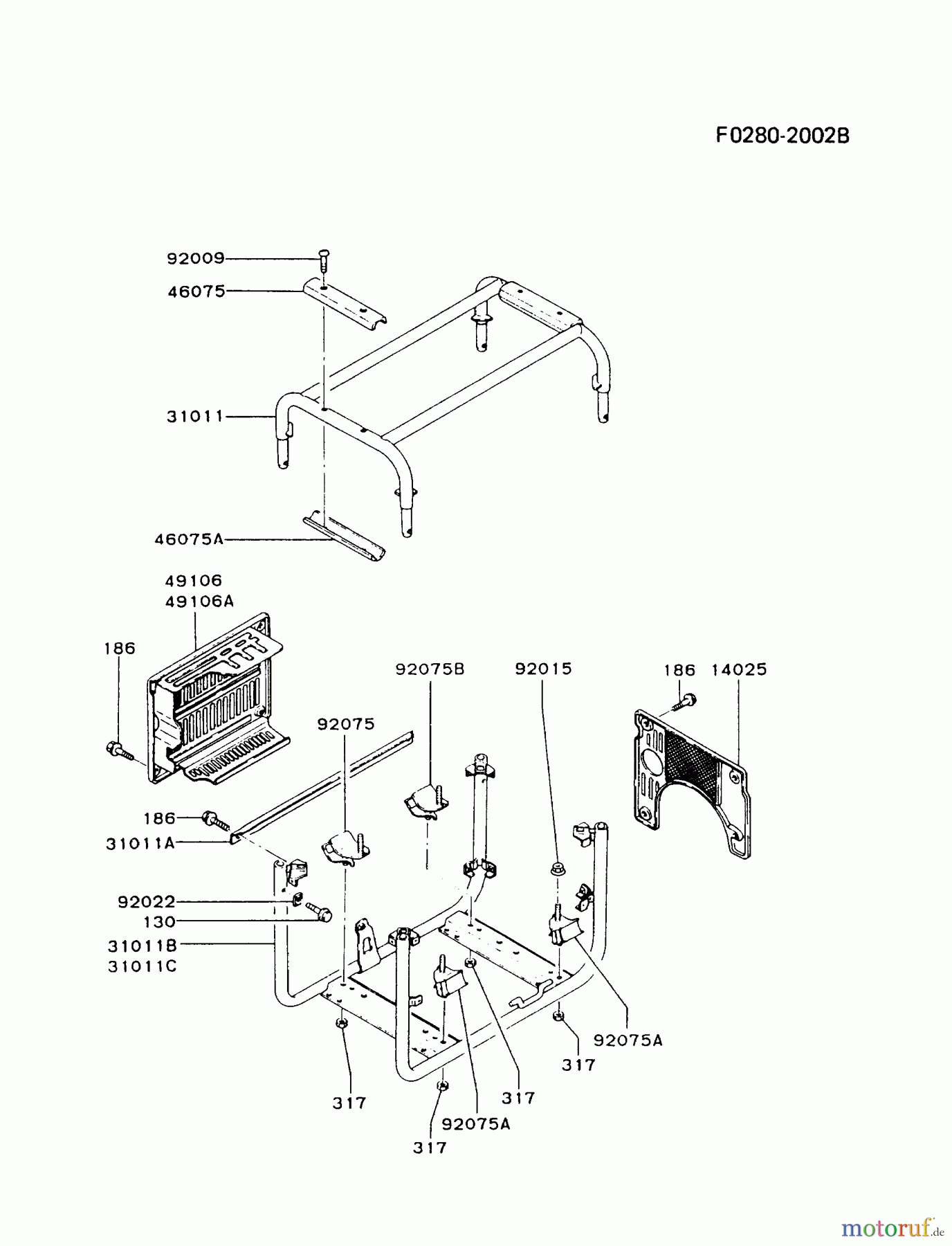  Kawasaki Geräte Stromerzeuger GAW30A-CS00 (GA2300A) - Kawasaki Generator FRAME