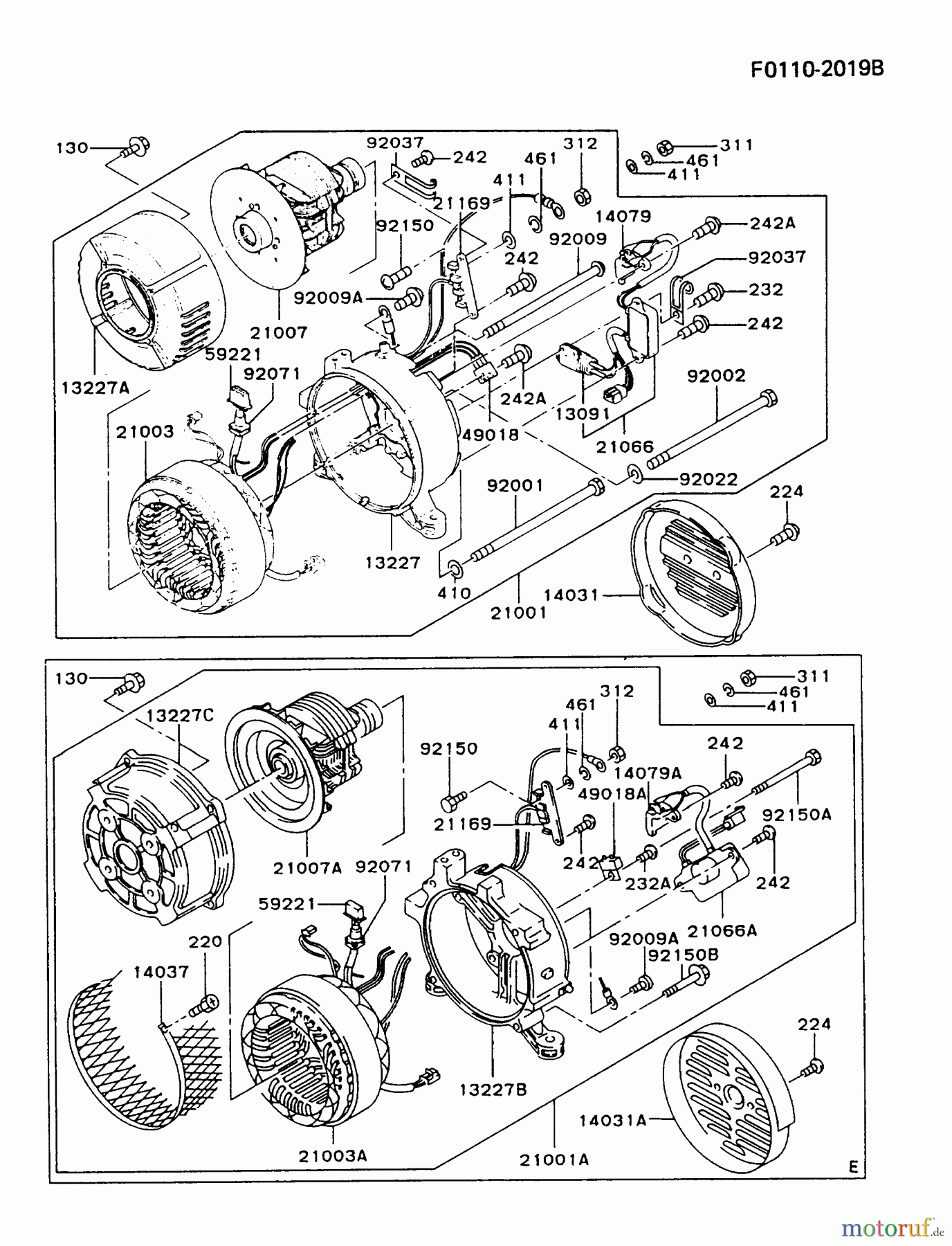  Kawasaki Geräte Stromerzeuger GAW30A-ES00 (GA2300A) - Kawasaki Generator GENERATOR