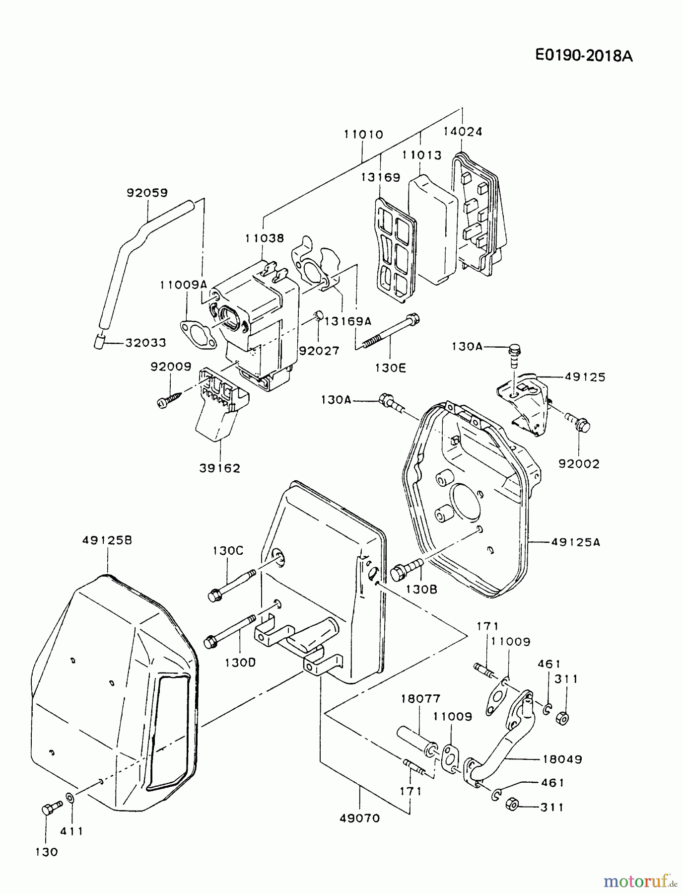  Kawasaki Geräte Stromerzeuger GD700A-AS00 (GD700A) - Kawasaki Generator AIR-FILTER/MUFFLER