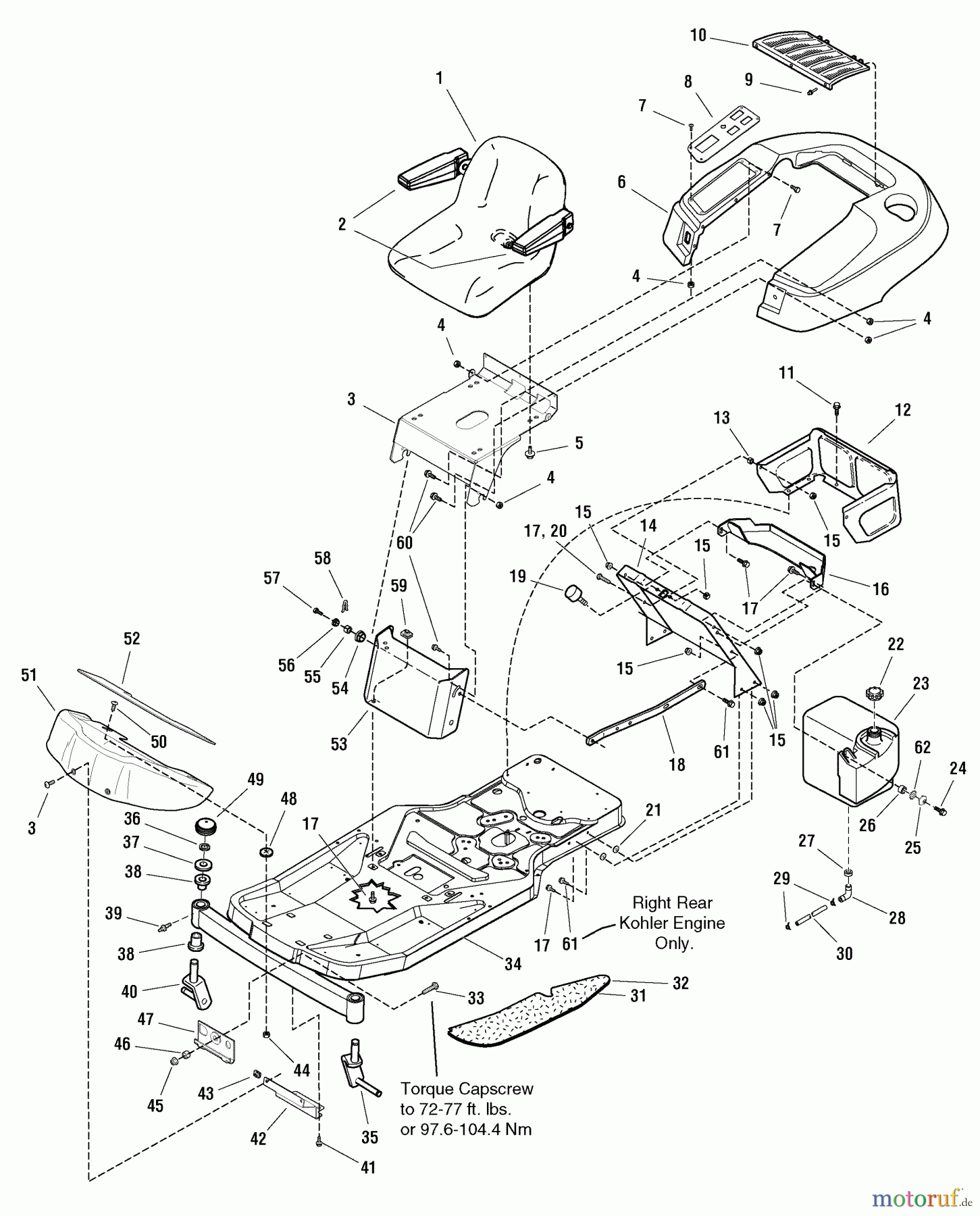  Murray Nullwendekreismäher, Zero-Turn 107.277740 (2690429) - Craftsman ZT 7000, 22HP B&S w/50