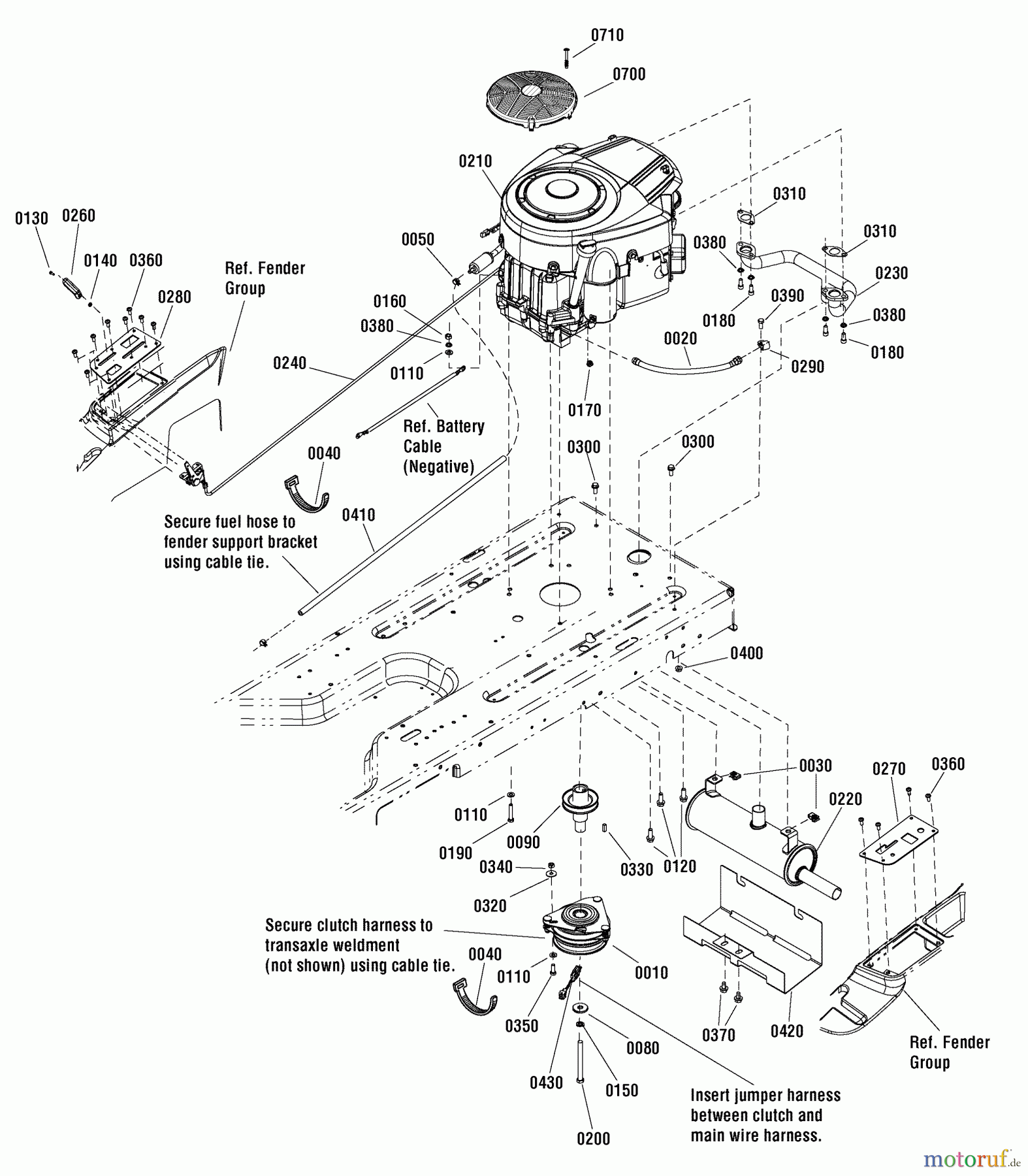  Murray Nullwendekreismäher, Zero-Turn C950-60107-1 (7800819A) - Craftsman ZTS7000, 26HP B&S w/52