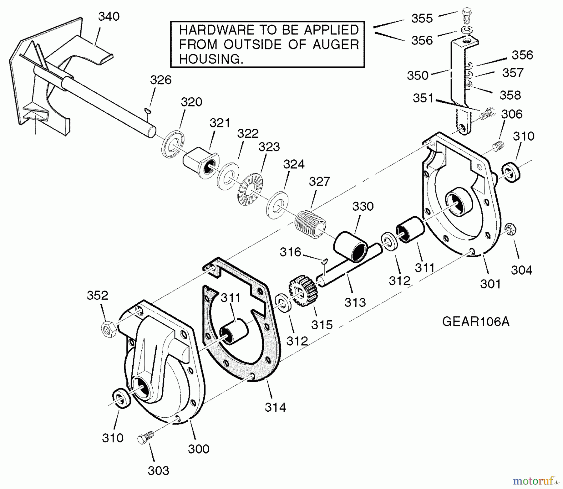  Murray Schneefräsen 536.889253 - Craftsman 33