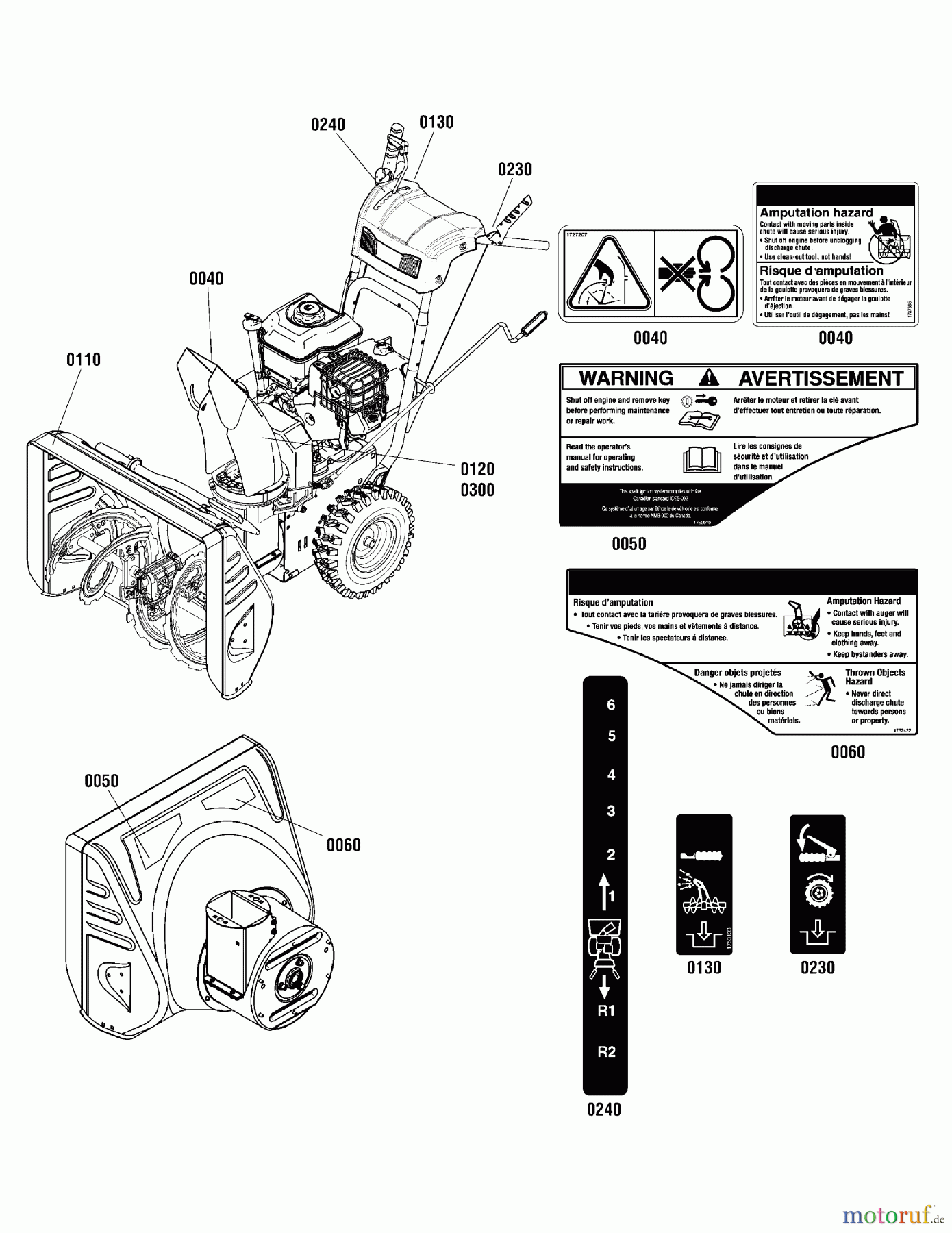  Murray Schneefräsen BL924R (1696253-00) - Briggs & Stratton 24