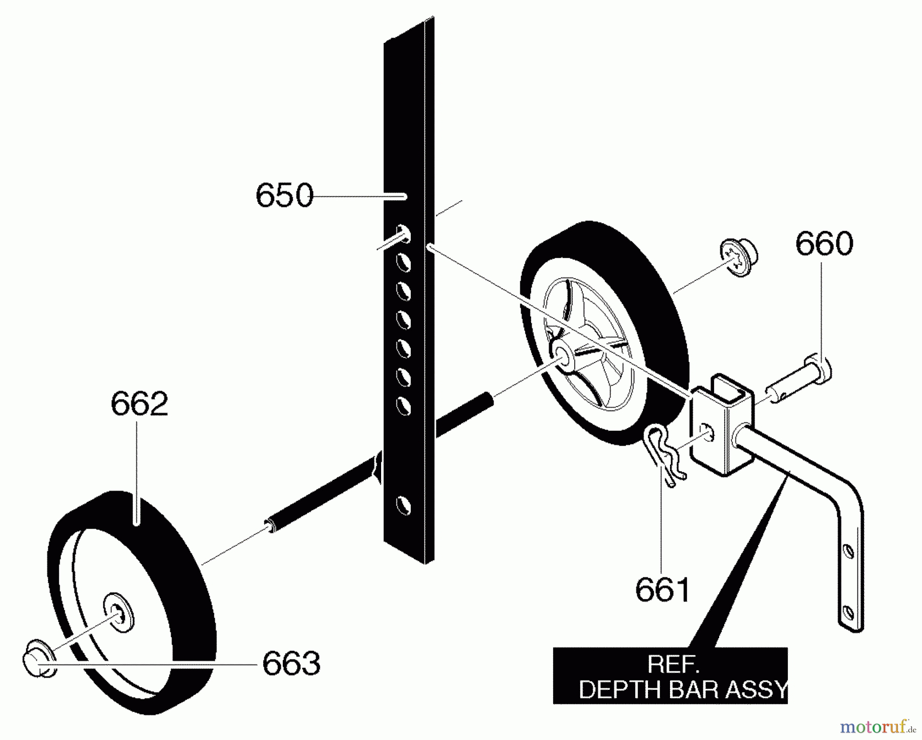  Murray Motorhacken und Kultivierer C950-62909-3 - Craftsman Cultivator (2005) (Sears) Wheels