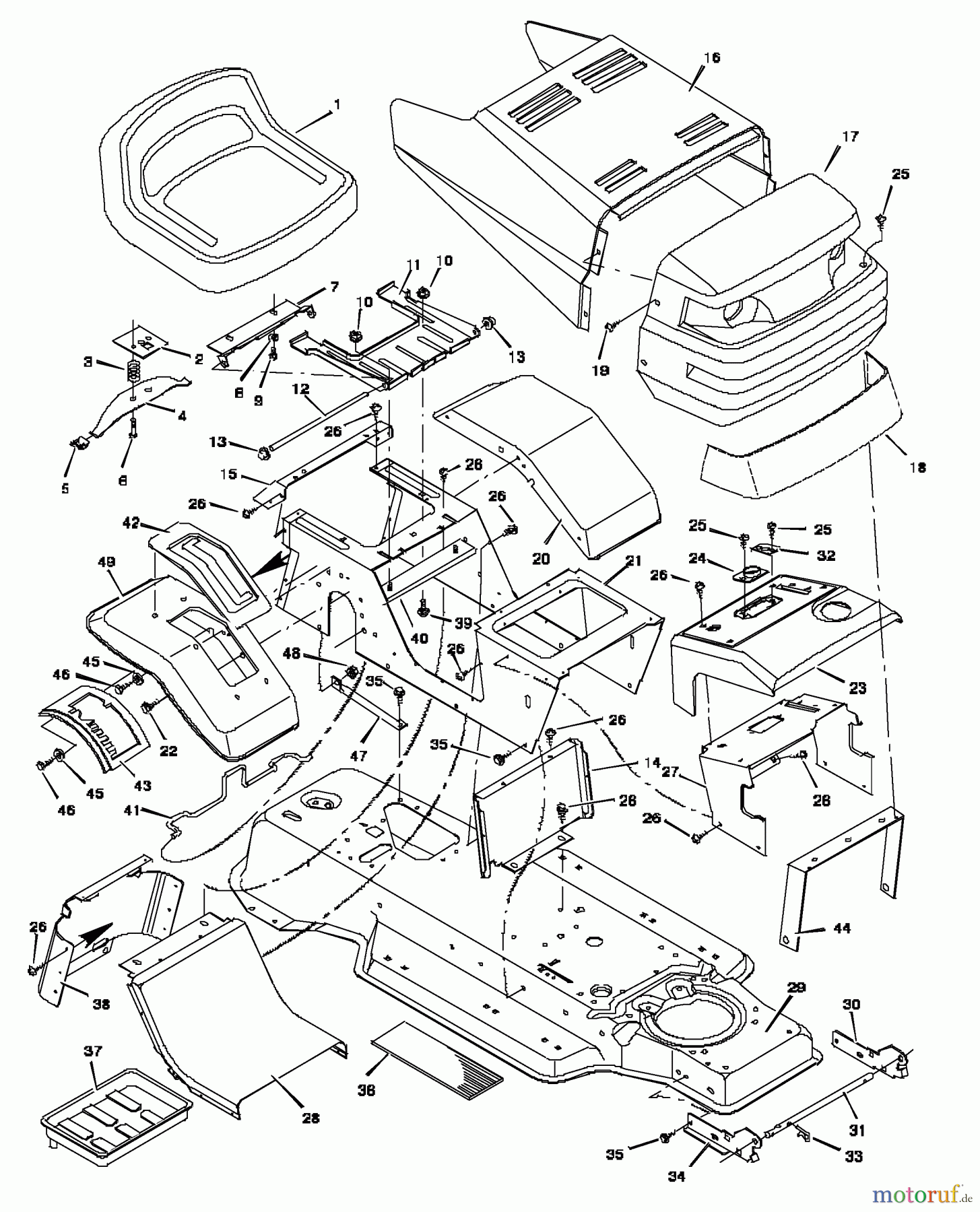  Murray Rasen- und Gartentraktoren 40717A - Murray 40