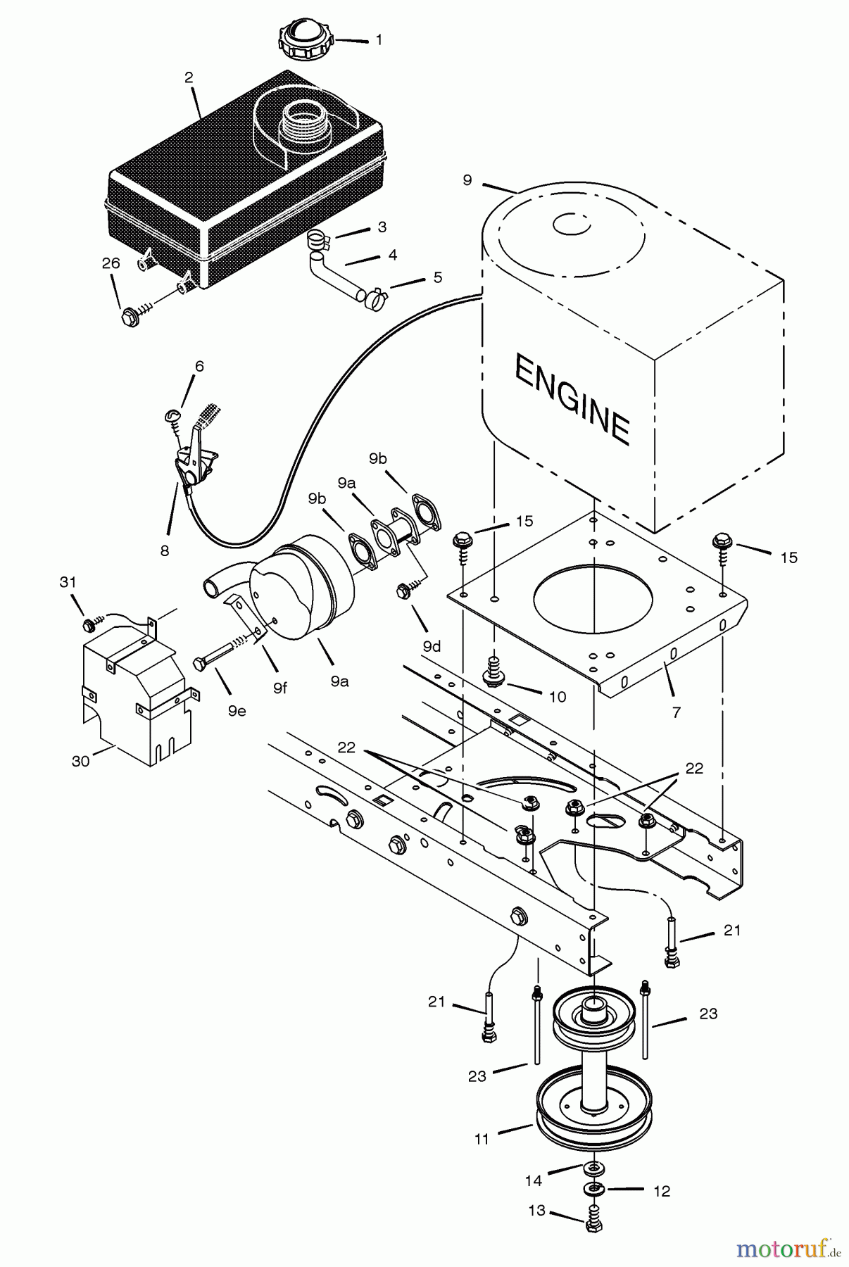  Murray Rasen- und Gartentraktoren 425008x8A - Scotts 42