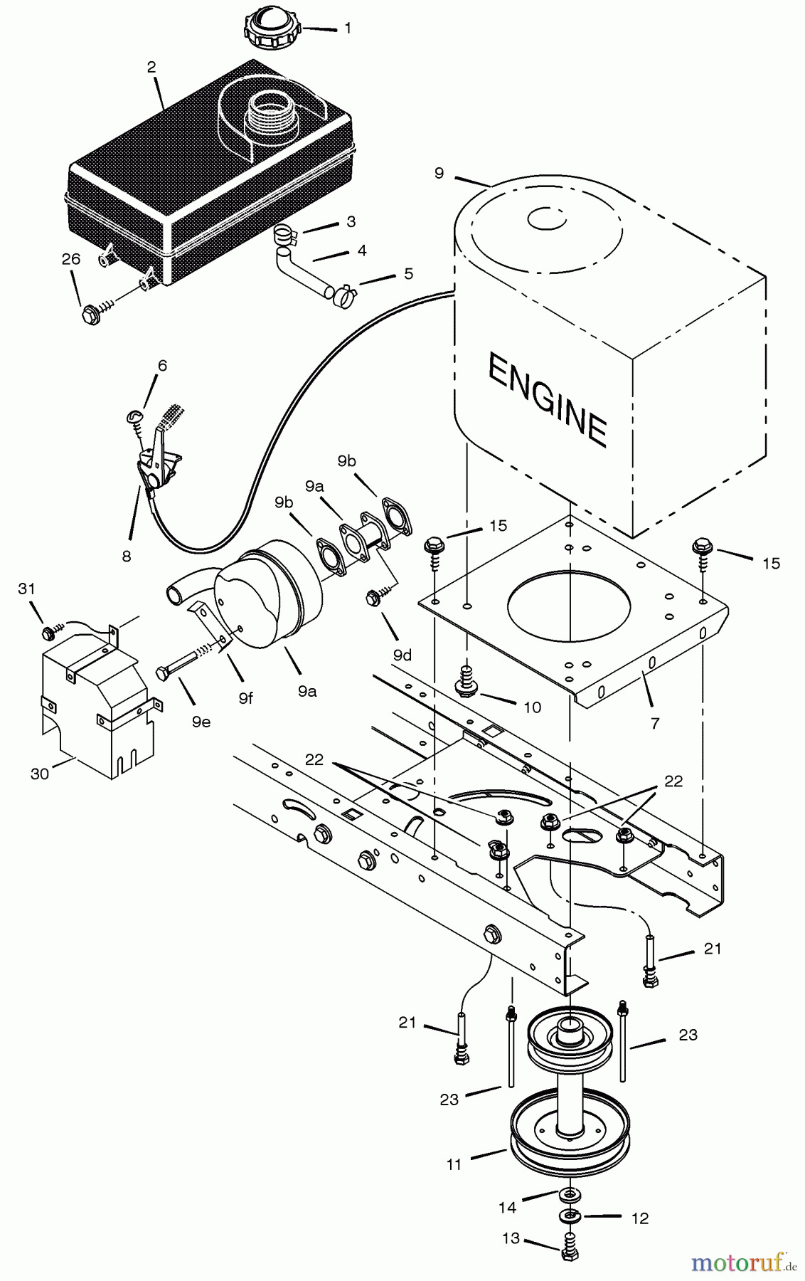  Murray Rasen- und Gartentraktoren 425009x8A - Scotts 42