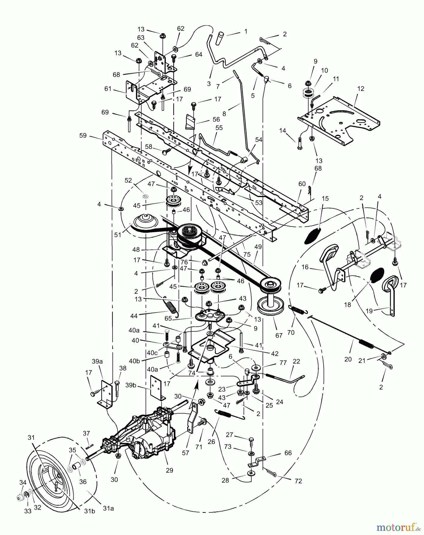  Murray Rasen- und Gartentraktoren 425306x48A - B&S/Murray 42