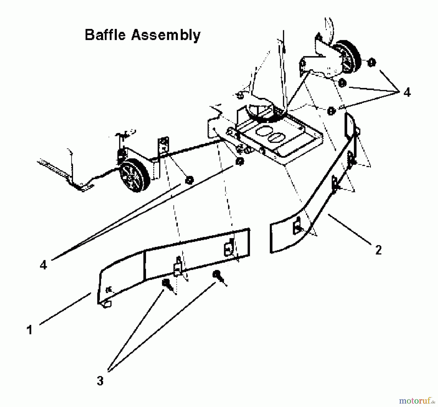  Murray Rasenmäherzubehör 7600069 - Murray Triple Bag Grass Catcher Baffle Assembly