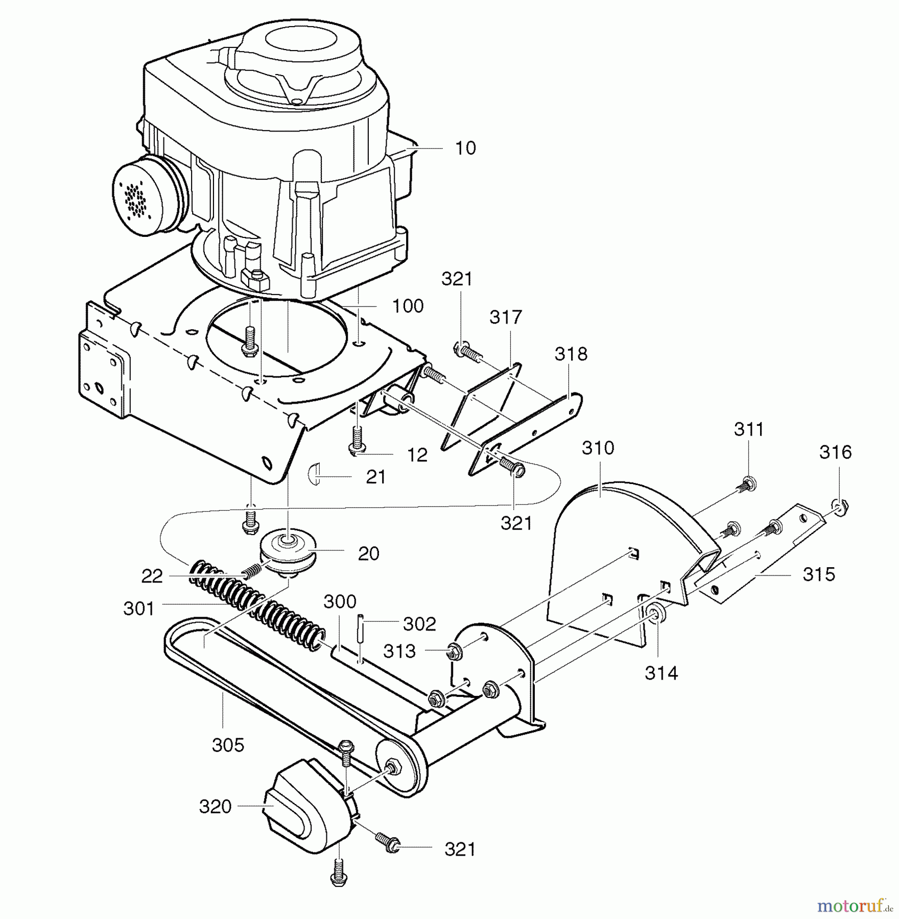  Murray Kantenschneider 536.772321 (77232100NC) - Craftsman Edger (2007) (Sears) Frame Assembly