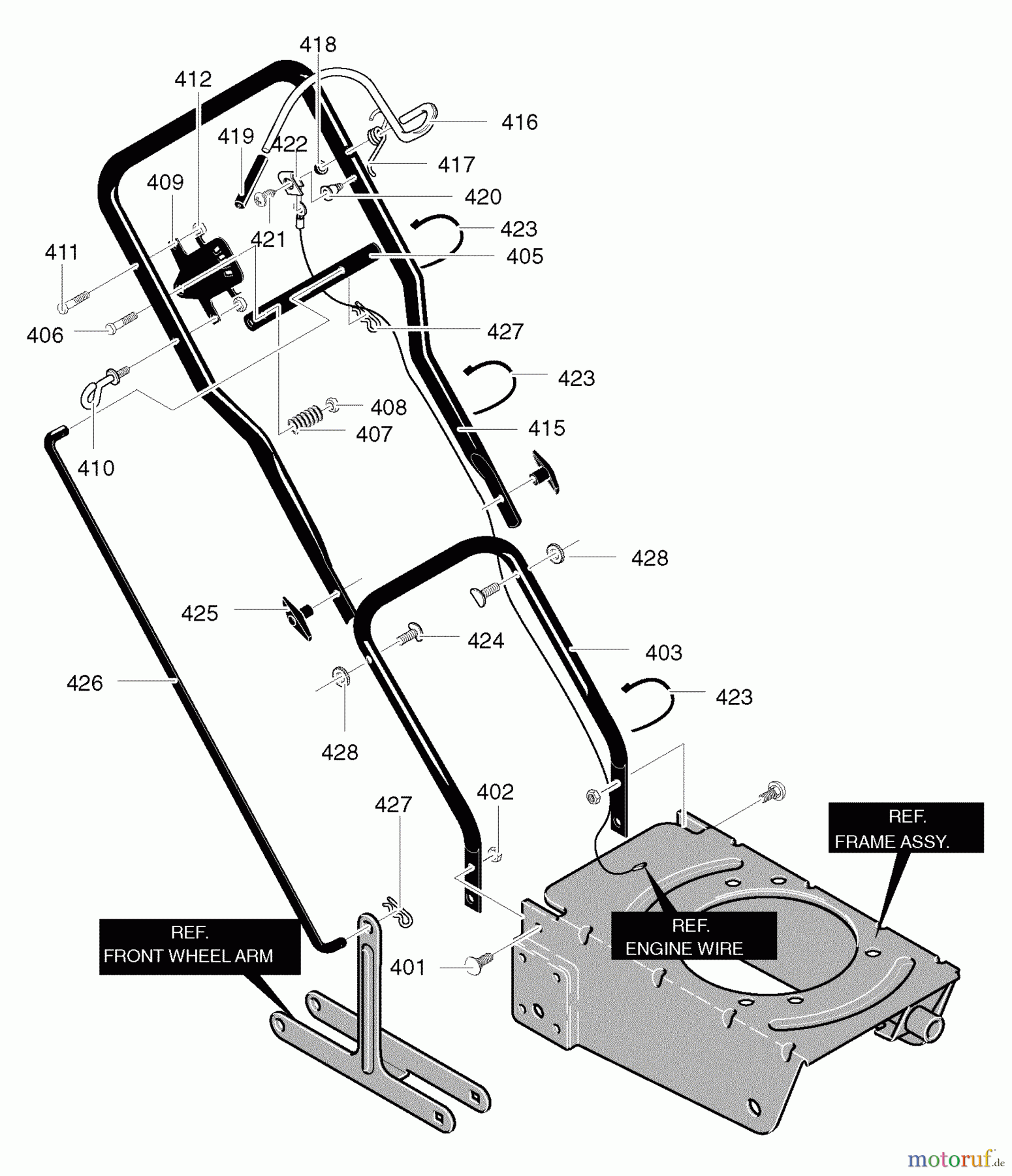  Murray Kantenschneider EV3550x4NA - Murray Edger (2006) Handle Assembly