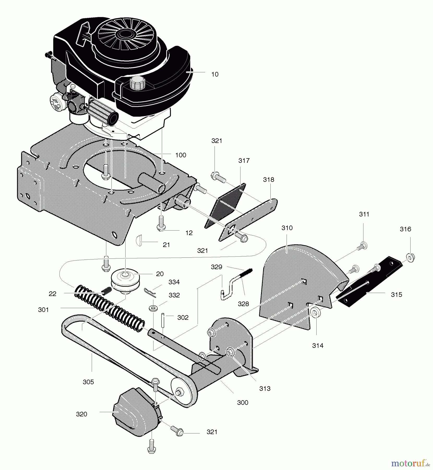  Murray Kantenschneider EV3850x4B - Murray Edger (2004) Engine Mount