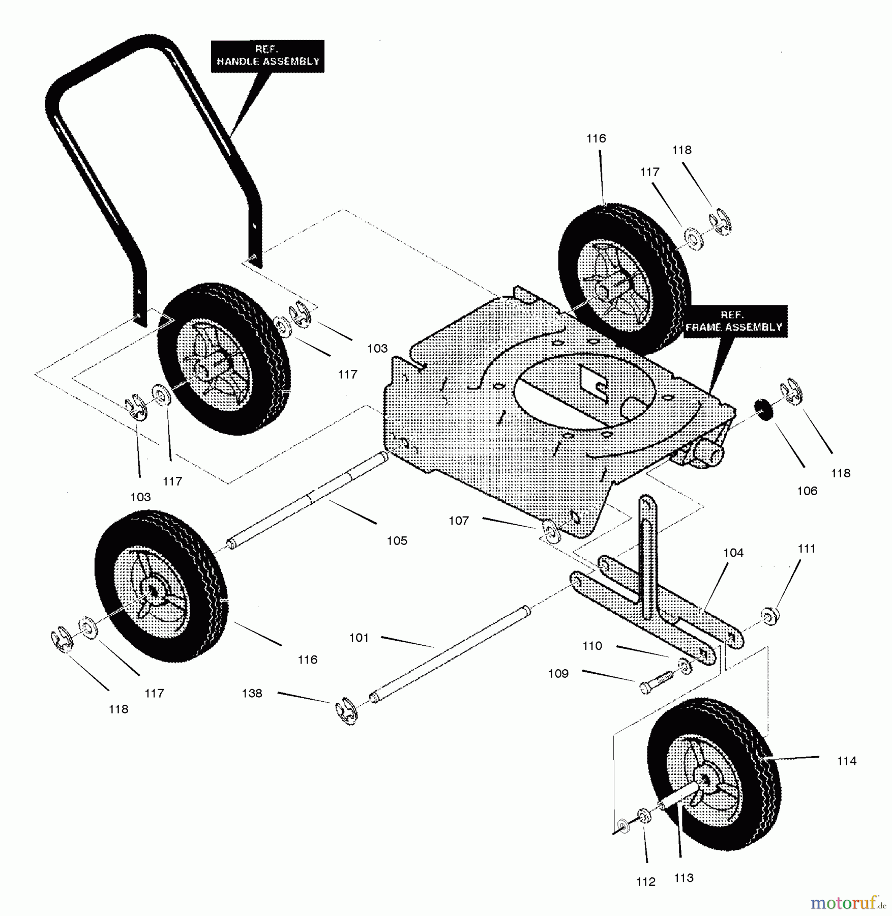  Murray Kantenschneider EV3850x4C - Murray Edger (2004) Wheel Assembly