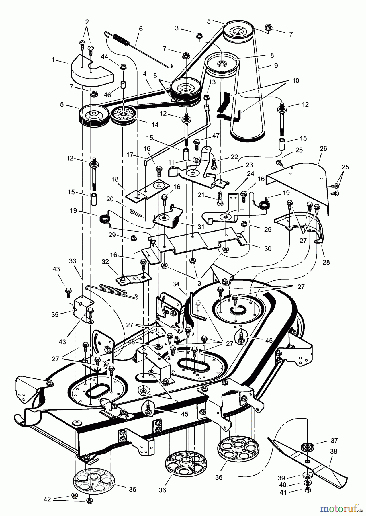  Murray Rasen- und Gartentraktoren 52100x92A - B&S/Murray 52