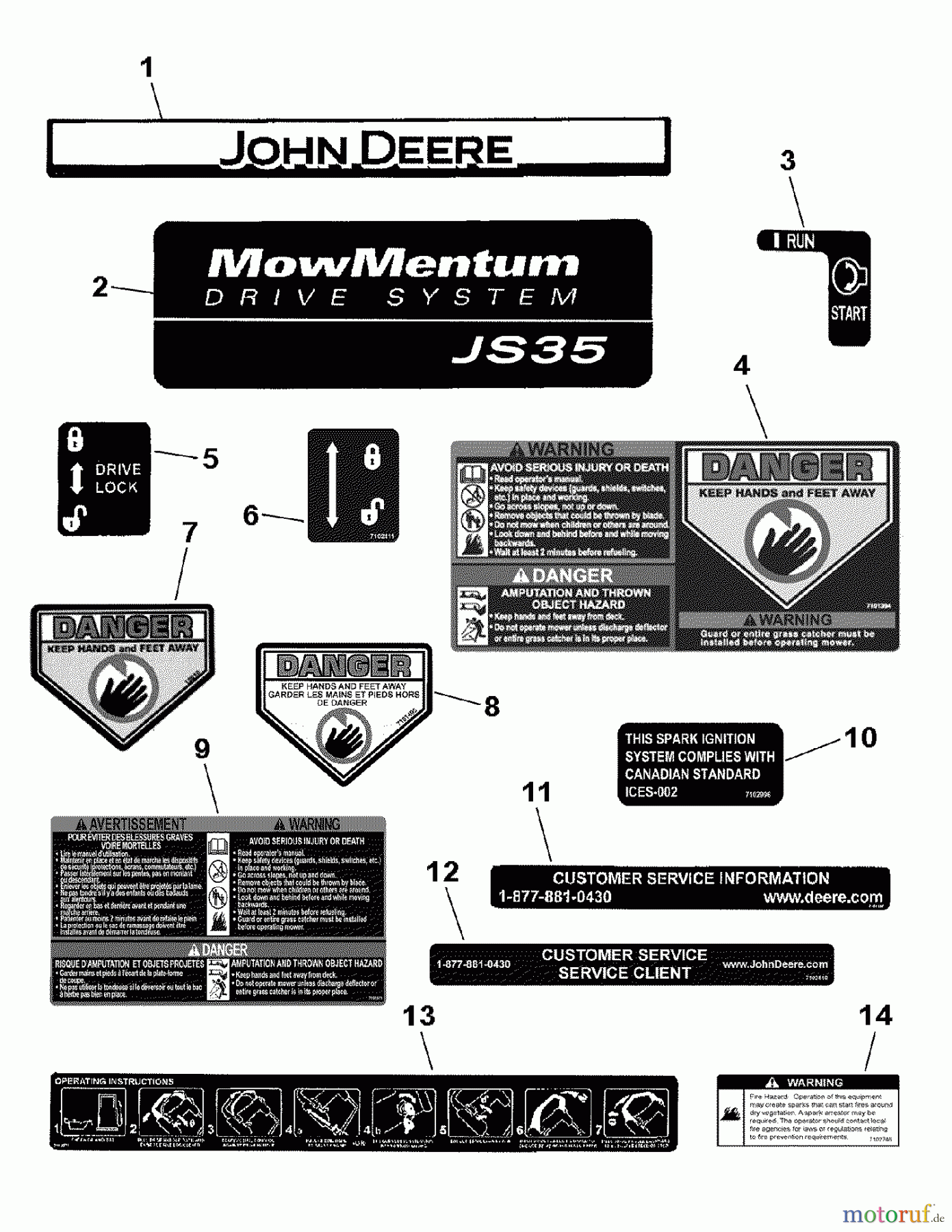  Murray Rasenmäher NJS35 (7800234) - John Deere 21